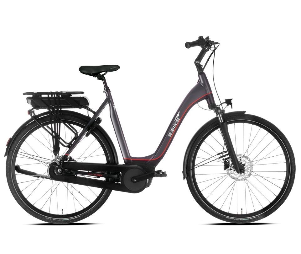 Ebike Das Original COMFORT Plus WaveActive Plus / 400 Wh / Intuvia / Dames Titan Grey - Black - Red Matt 56cm 2023