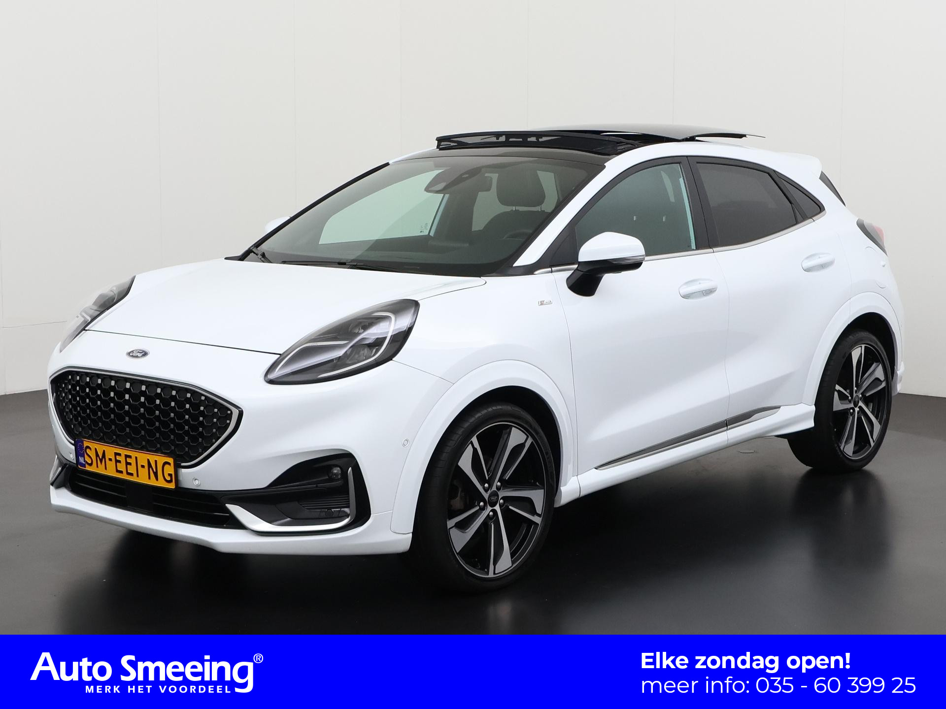 Ford Puma 1.0 EcoBoost Hybrid ST-Line Vignale | Schuifdak | Leder | Trekhaak | Zondag Open!