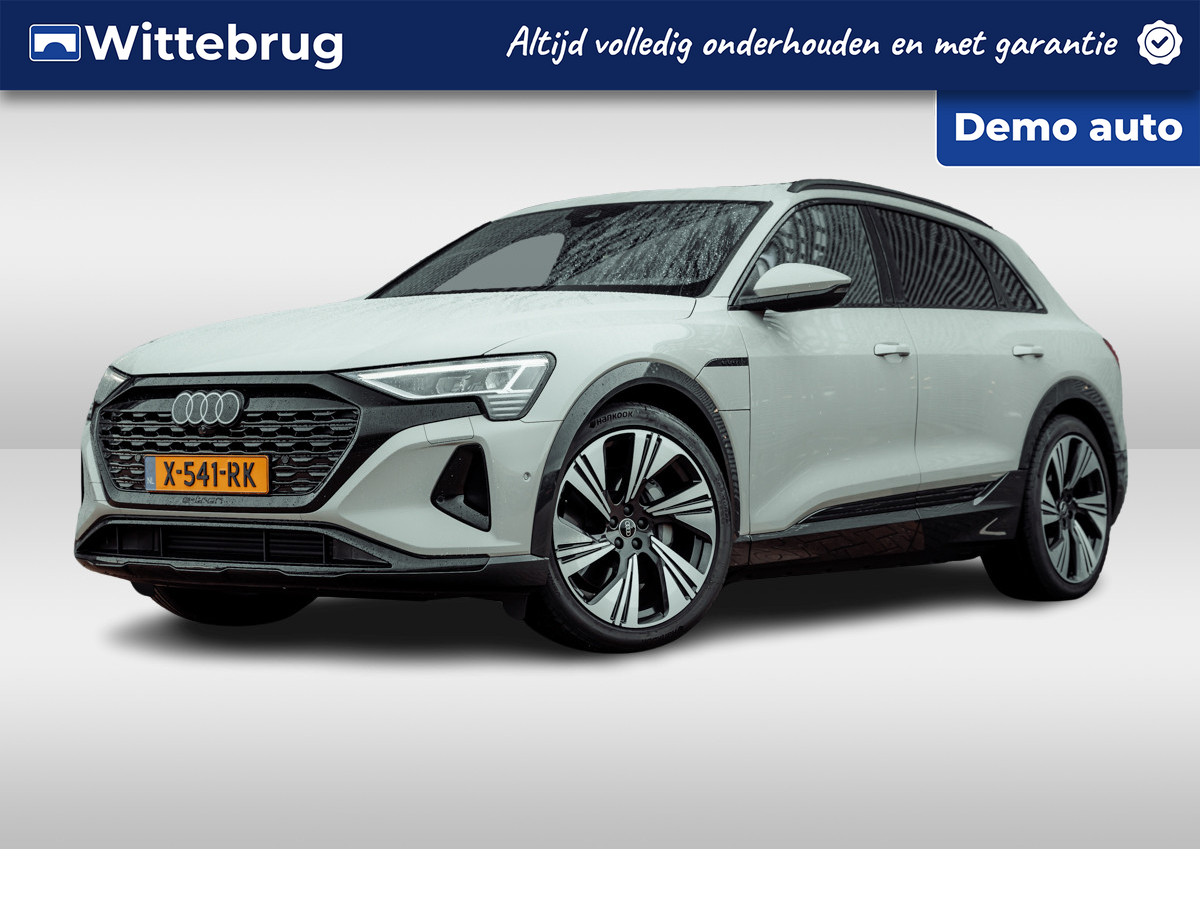 Audi Q8 e-tron 55 quattro Advanced Edition Plus 115 kWh | Panoramadak | Siambeige | Sportstoelen | Leder-Dinamica | Optiek zwart | 22" LM velgen | Stuurverwarming | Tweede laadpunt