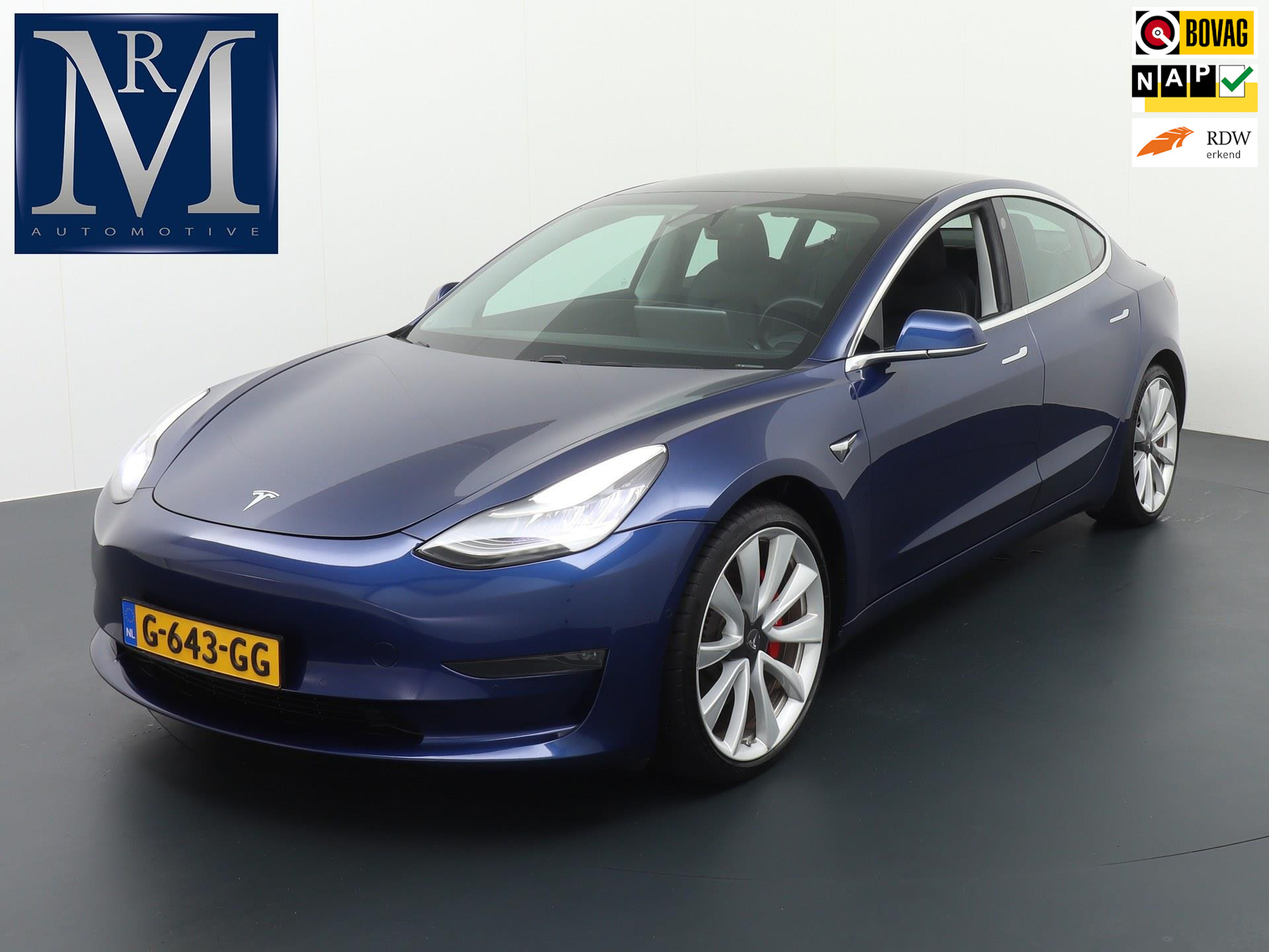 Tesla Model 3 Performance 75 kWh VAN: 34.900,- VOOR: 30.440,- UW LENTEVOORDEEL: 4.460,- | * 25.157,- EX. BTW * | FSD bij viaBOVAG.nl