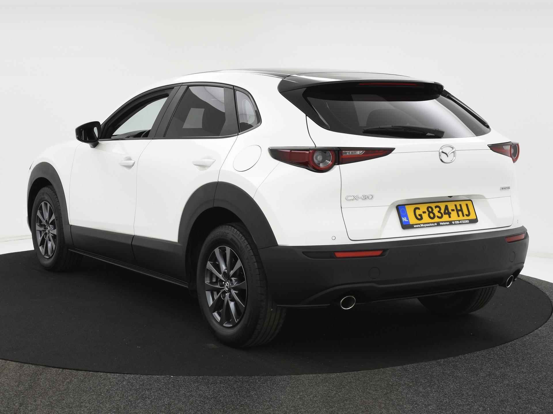 Mazda CX-30 2.0 e-SkyActiv-G M Hybrid Comfort NAVI|LEER|STOEL+STUURVERW|MEMORYSTOEL|CAMERA|LED|ELEK.ACHTERKLEP - 4/43