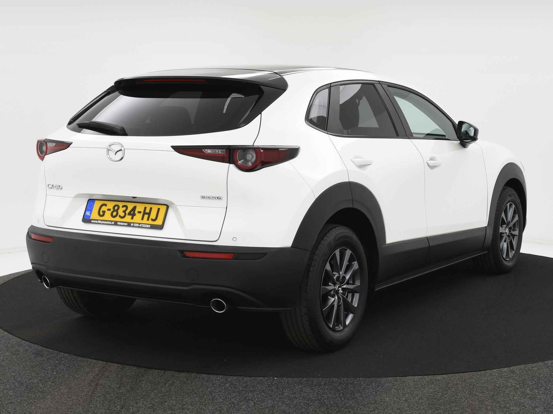 Mazda CX-30 2.0 e-SkyActiv-G M Hybrid Comfort NAVI|LEER|STOEL+STUURVERW|MEMORYSTOEL|CAMERA|LED|ELEK.ACHTERKLEP - 5/43