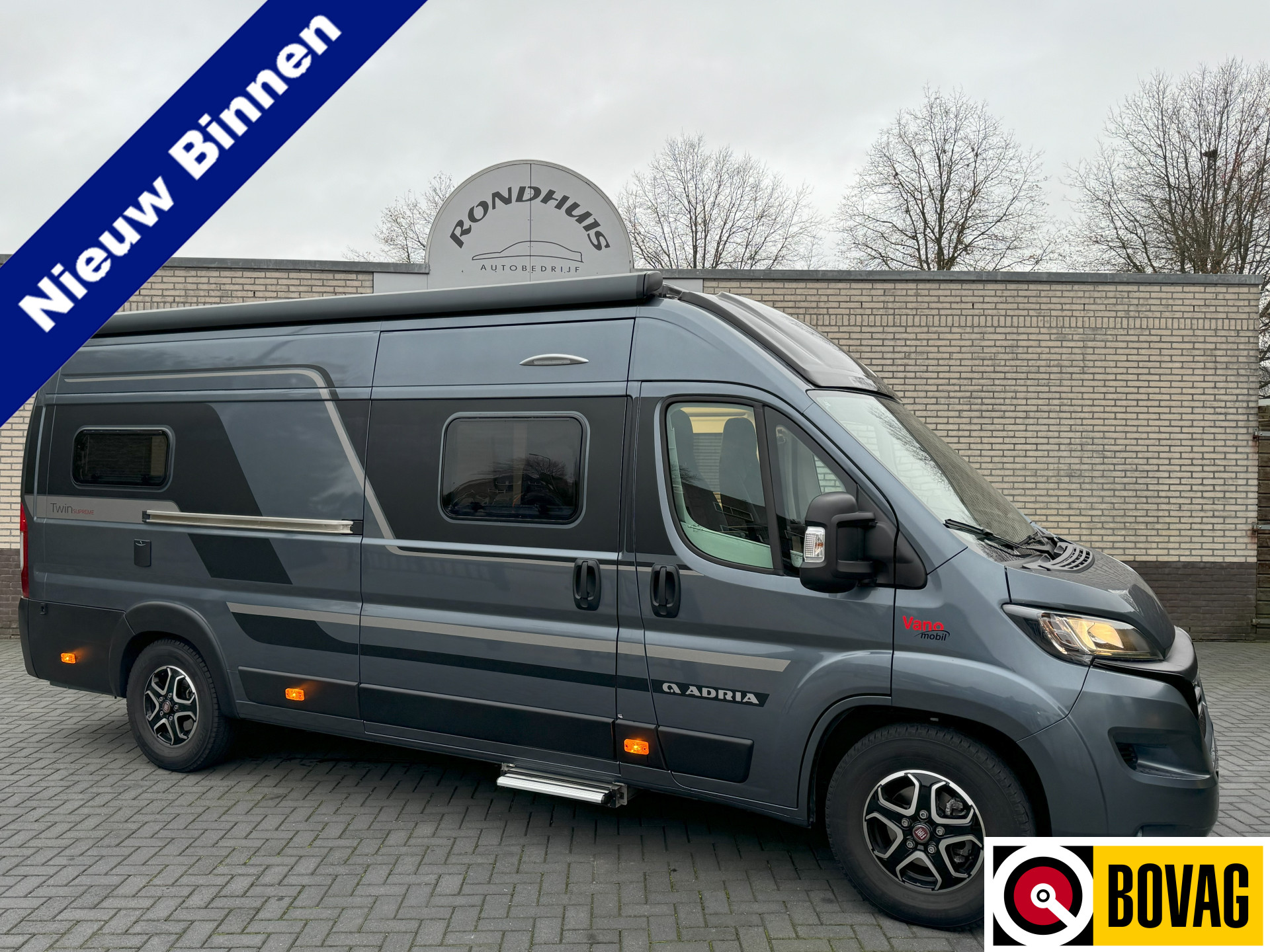 Adria Twin Supreme 640 SLB 140 pk AUTOMAAT 9-Traps Euro6 Fiat Ducato **Enkele lengtebedden/4 zitplaatsen/Luifel/Trekhaak/Lithium/XL-Sk