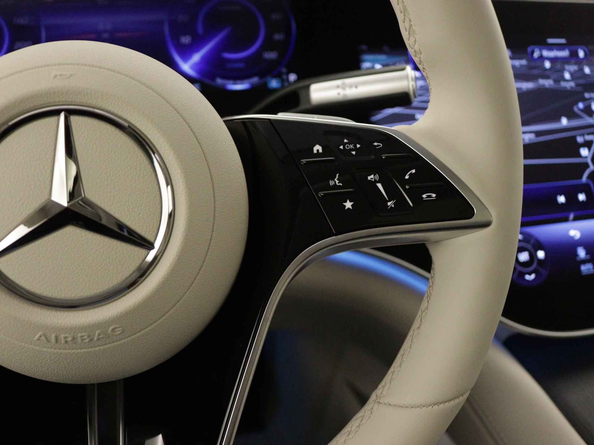 Mercedes-Benz EQS 450+ AMG Line 108kWh | Oled-voorpassagiersdisplay |  PRE-SAFE®-systeem | Stoelventilatie/-verwarming voorstoelen | Akoestiek comfortpakket | KEYLESS GO-comfortpakket | Rij-assistentiepakket Plus | - 20/37