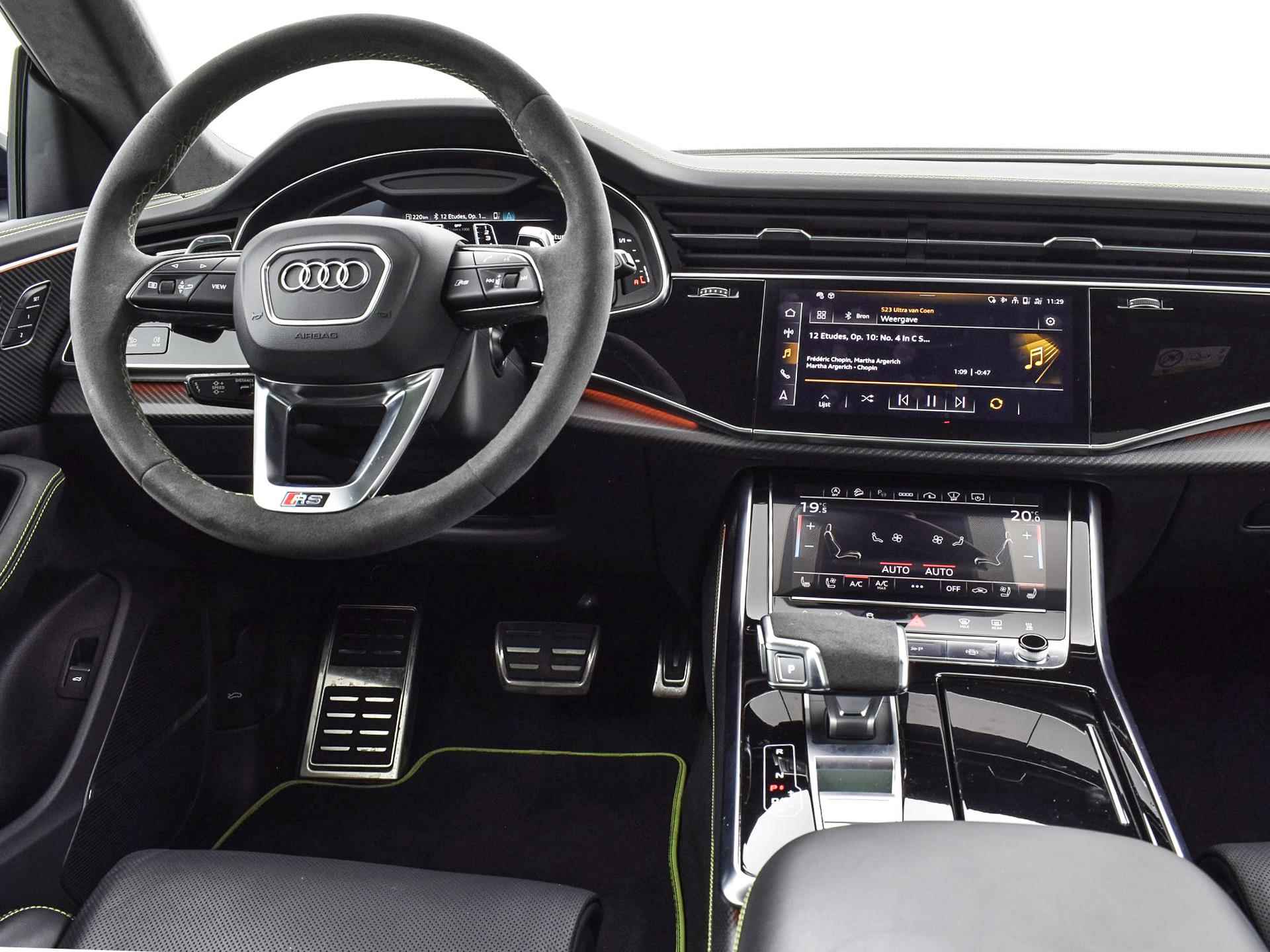Audi RSQ8 4.0 Tfsi RSQ8-APR 700pk Tiptronic Quattro | B&O 3D | Luchtvering | Keramisch | 360 Camera | Sport Uitlaat | RS Dynamic Pakket | Panoramadak | Audi Exclusive Interieur | 23'' Inch | Garantie t/m 08-08-2024 of 100.000km - 25/60