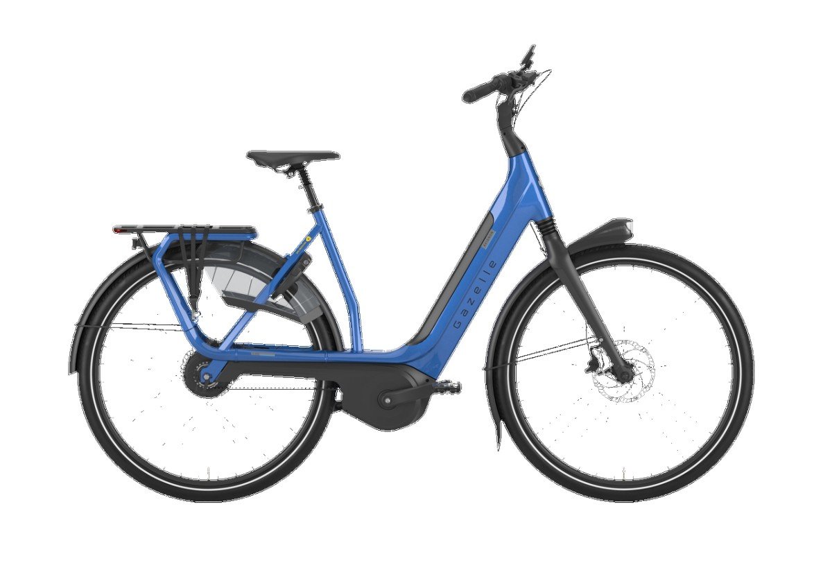 GAZELLE Avignon HMB Belt Test e-bike Dames Tropical Blue Glans 53cm 2023