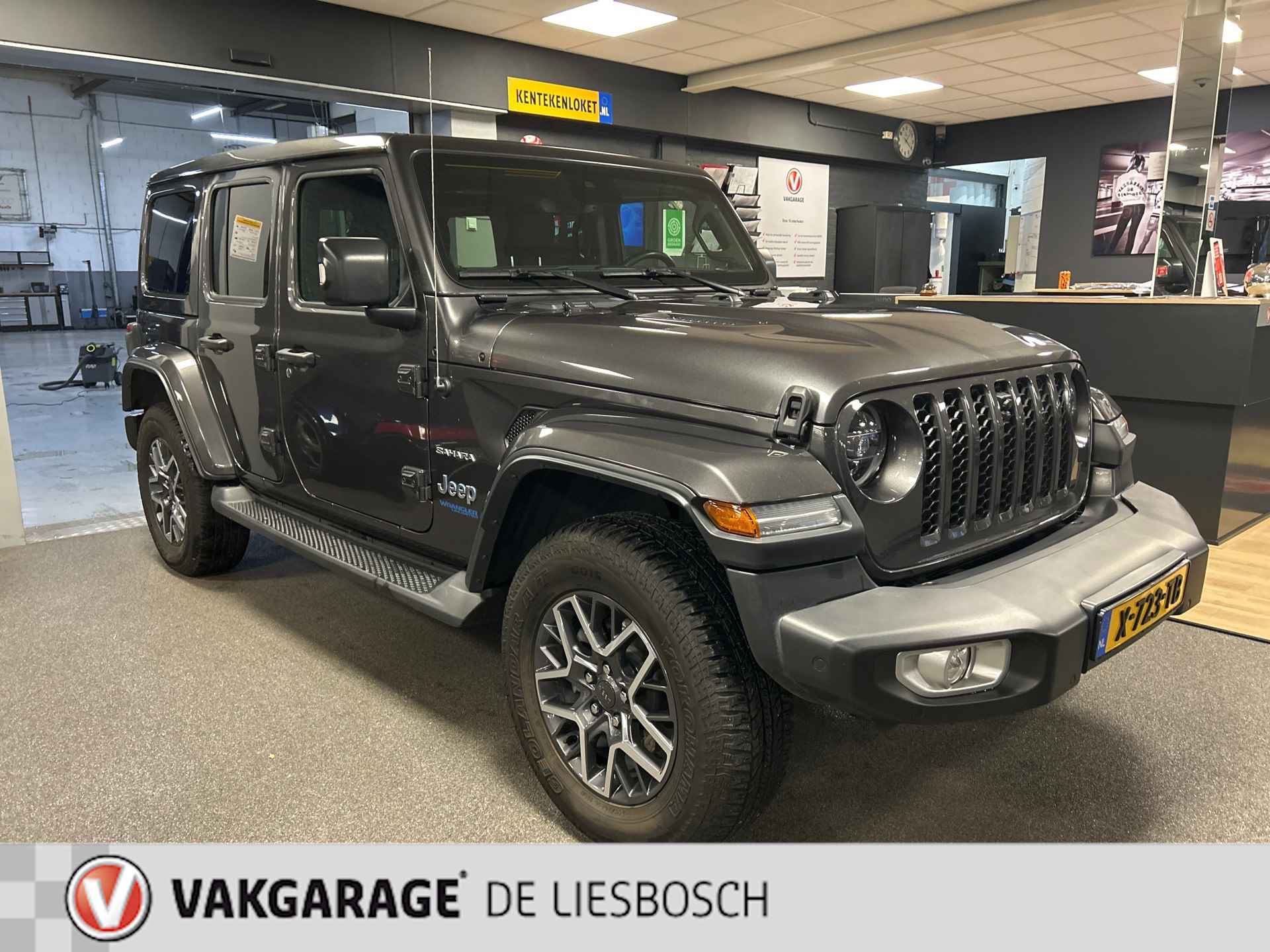 Jeep Wrangler Unlimited 4xe 380 Sahara,cabrio dak,leer,navi,camera,PHEV,alpine audio - 4/22