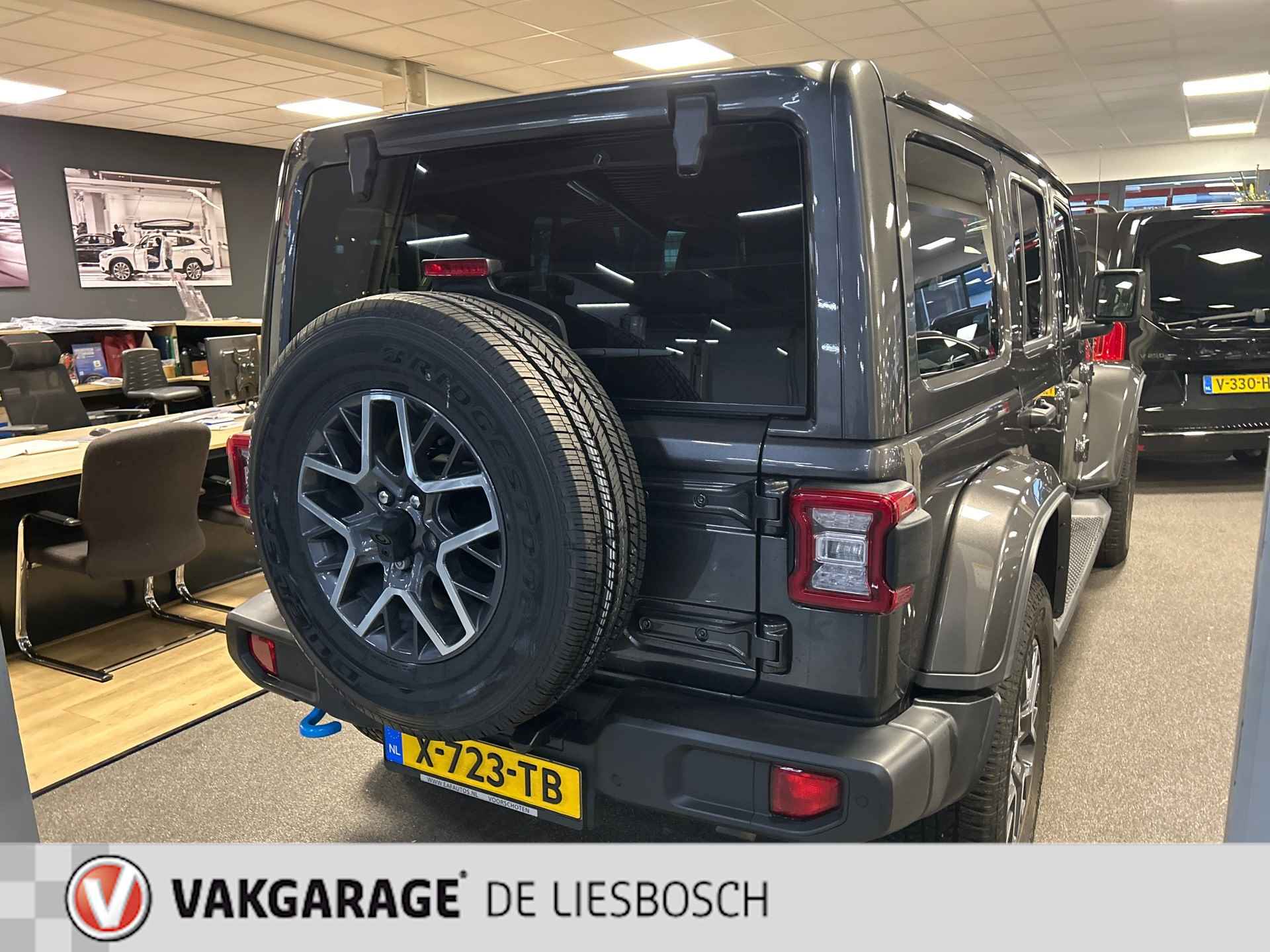 Jeep Wrangler Unlimited 4xe 380 Sahara,cabrio dak,leer,navi,camera,PHEV,alpine audio - 6/22