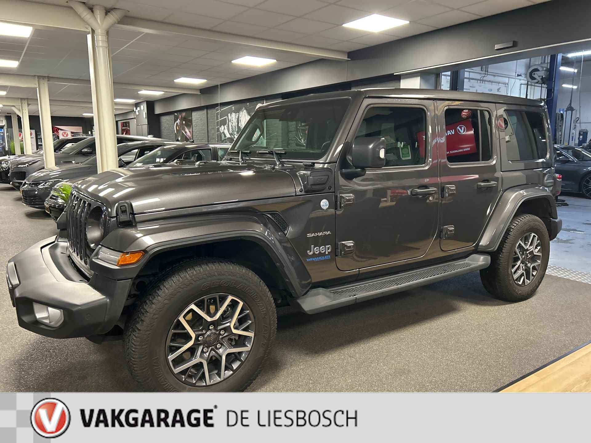 Jeep Wrangler Unlimited 4xe 380 Sahara,cabrio dak,leer,navi,camera,PHEV,alpine audio - 8/22