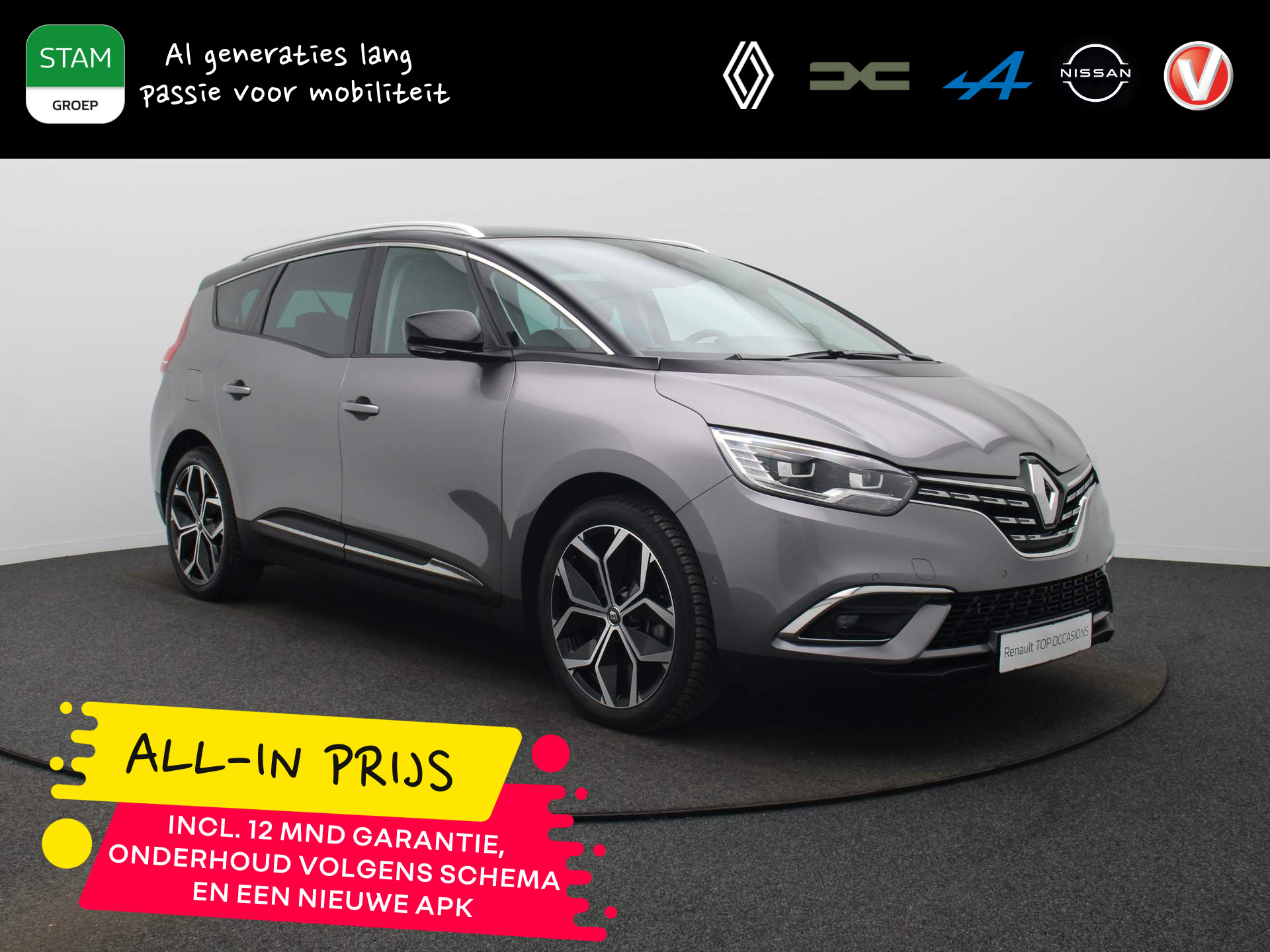 Renault Grand Scénic TCe 140pk Techno 7-PERS. EDC/AUTOMAAT ALL-IN PRIJS! Climate controle | Stoelverwarming voor | Navig bij viaBOVAG.nl