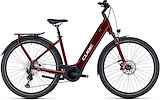 CUBE TOURING HYBRID EXC 625Wh Lage instap Red/White EEM 54cm EEM 2024