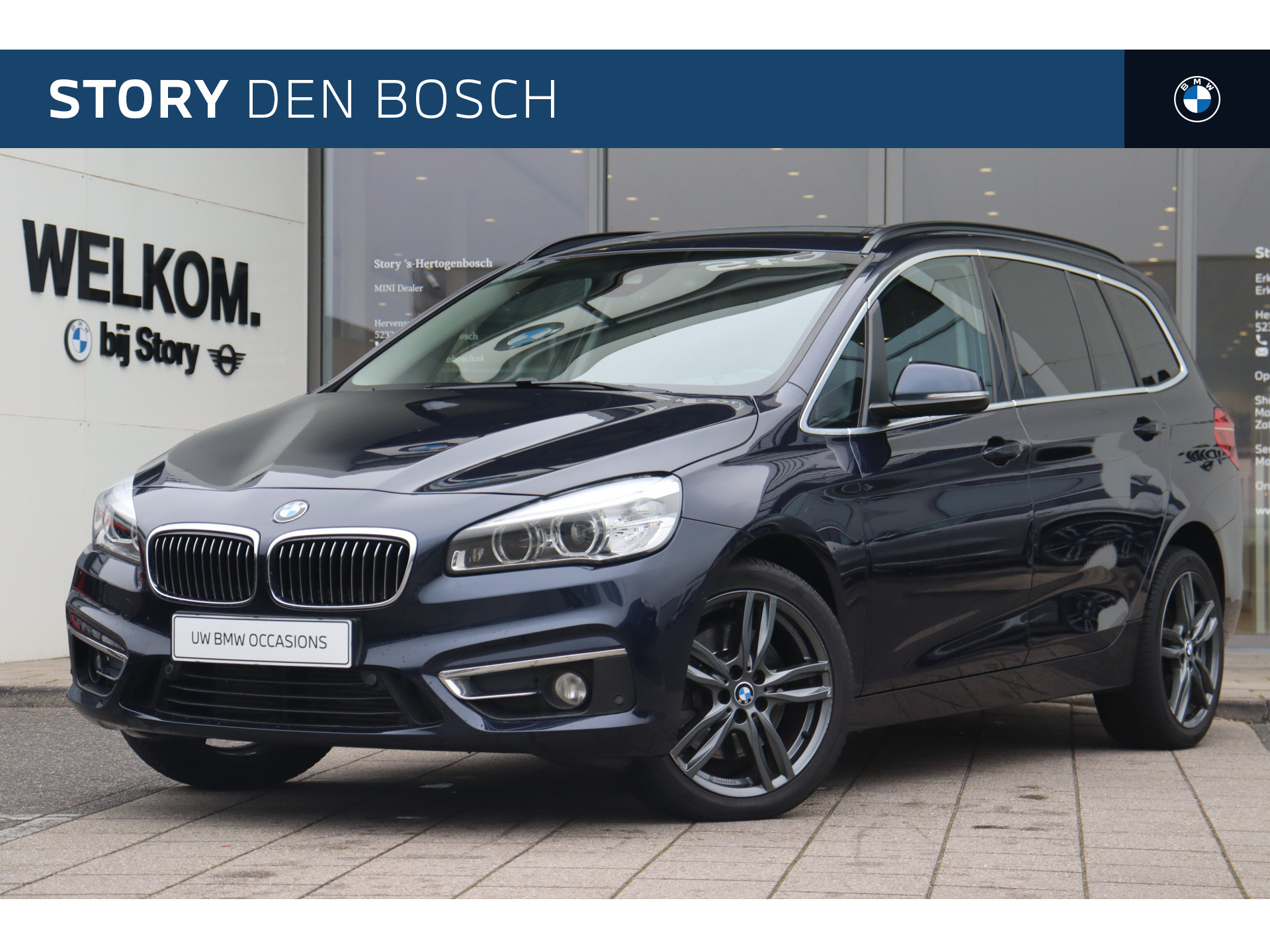 BMW 2 Serie Gran Tourer 220i 7p. High Executive Luxury Line Automaat / Achteruitrijcamera / LED / Park Assistant / Leder / PDC / Cruise Control / Multifunctioneel stuurwiel / Navigatie / Airconditioning