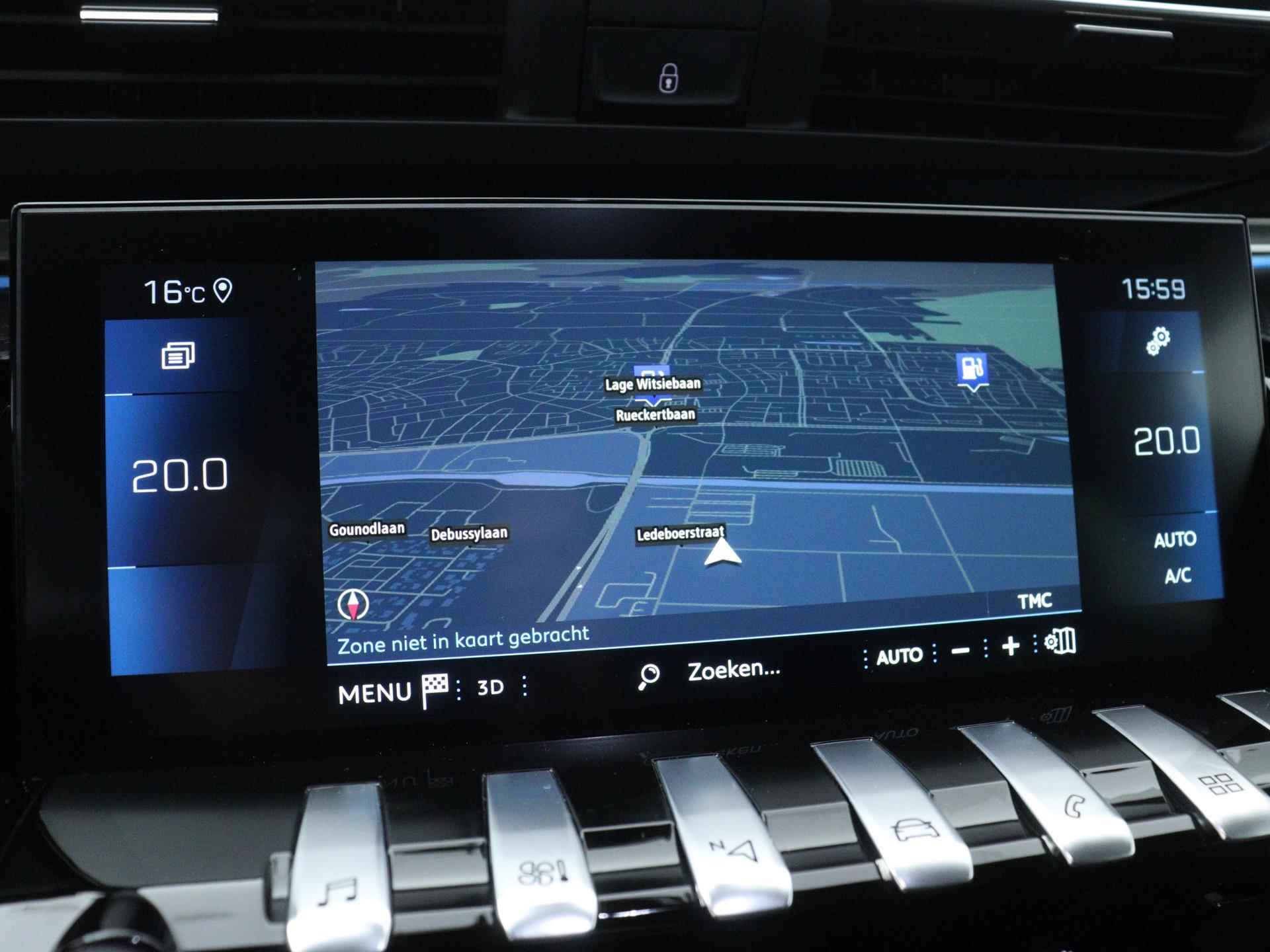 Peugeot 508 SW GT 130pk Automaat | Navigatie | Adaptieve Cruise Control | Dodehoek Detectie | Elektrisch Bedienbare Achterklep | Licht Metalen Velgen 18" - 30/36