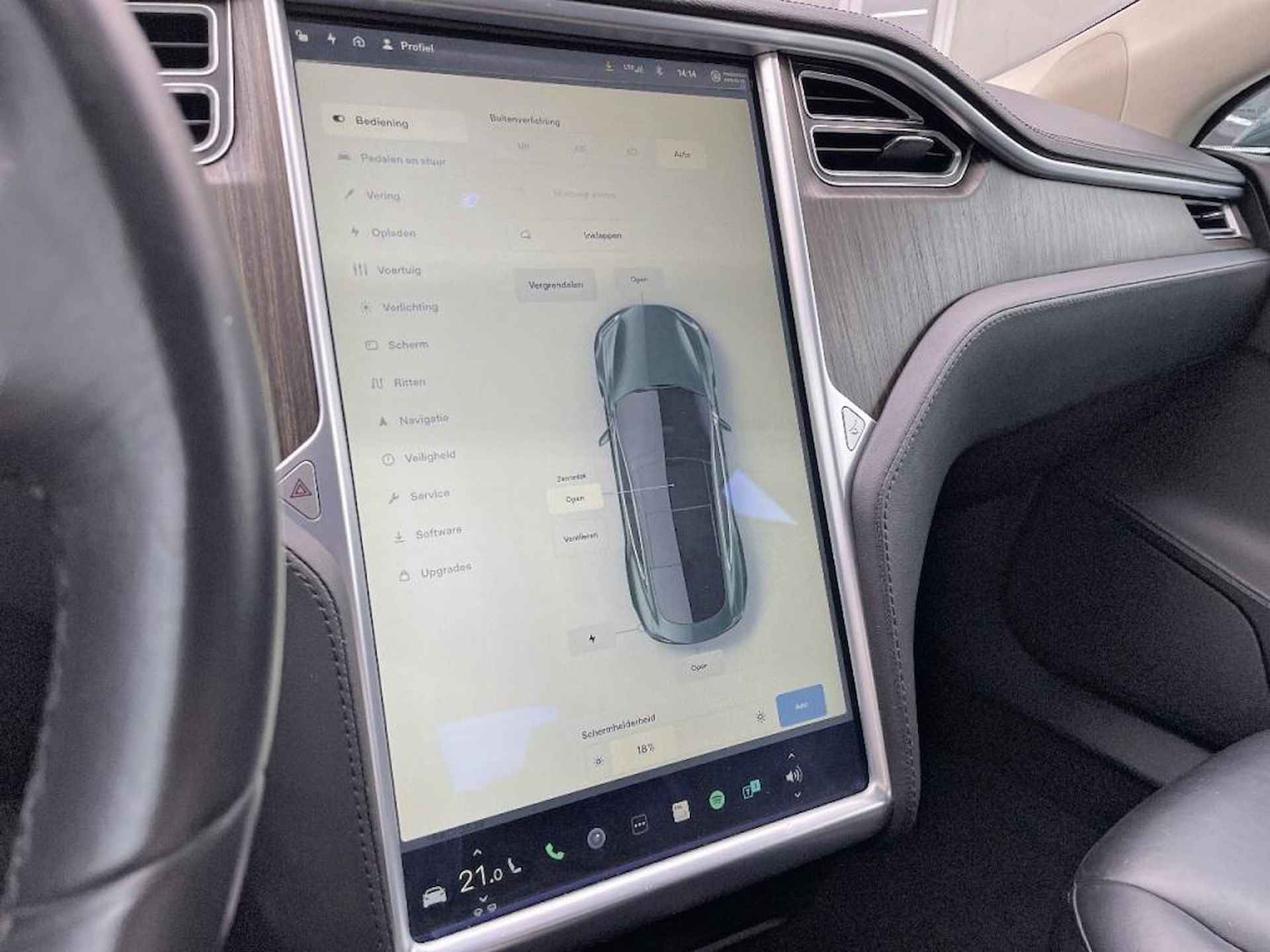 tesla motors MODEL S 85 PANODAK LEDER LMV AUTOPILOT LUCHTVERING - 22/36