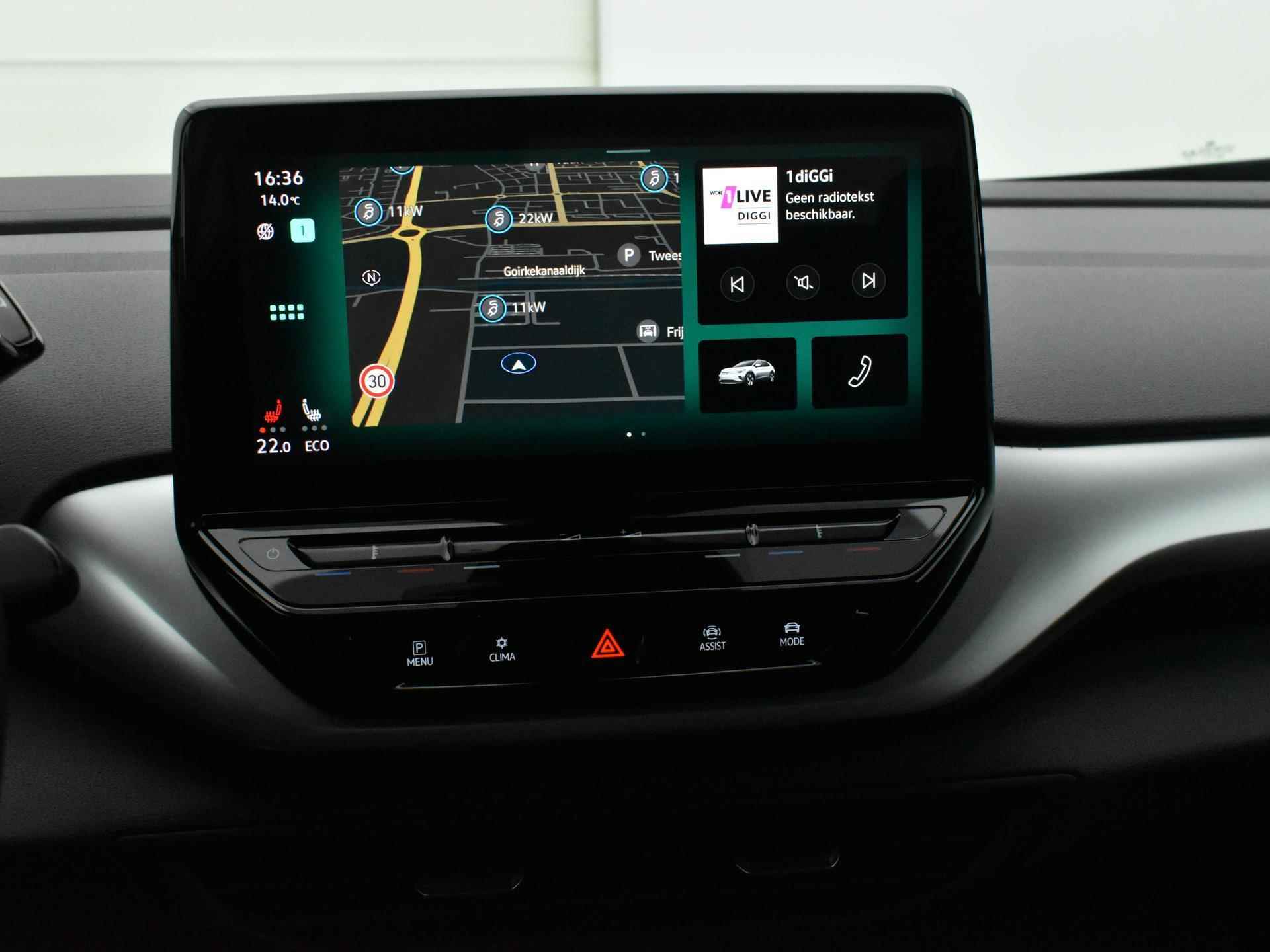 Volkswagen ID.4 First 77 kWh [ Warmtepomp | Navigatie | Camera | Parkeersensoren | Stoelverwarming | Cruise Control Adaptief | Climate Control | Rijprofielen | Apple/Android Carplay | 20'' Lichtmetalen velgen - 19/23