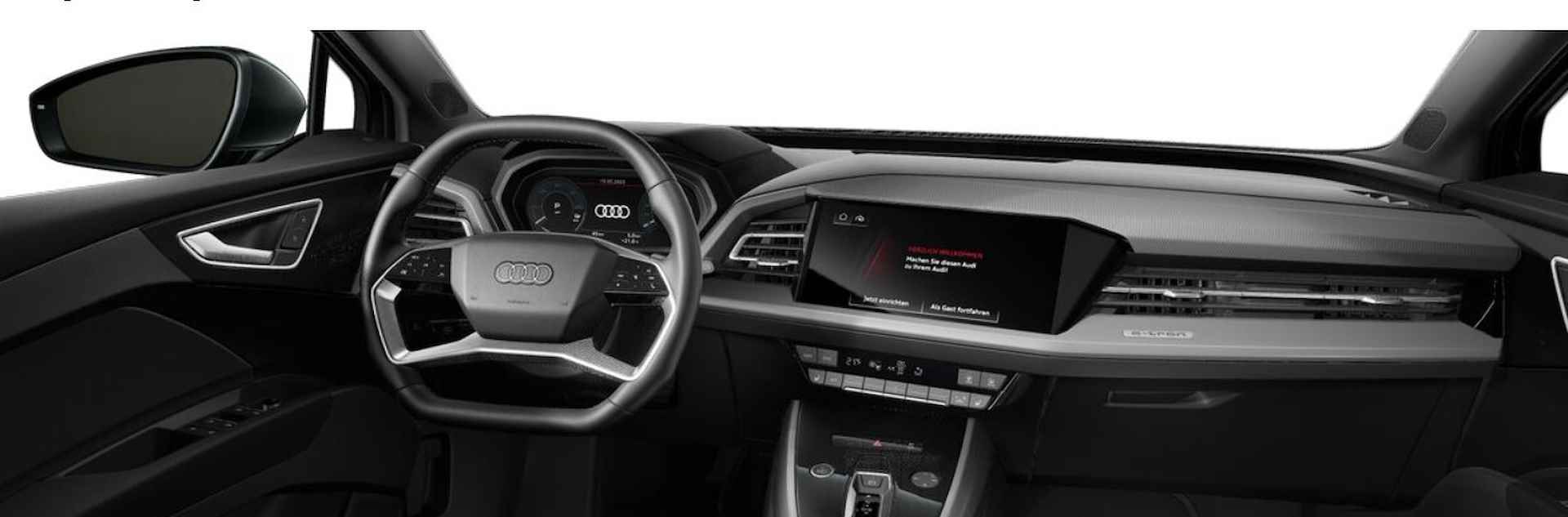 Audi Q4 e-tron 45 Advanced edition 82 kWh | Het voordeel is € 2.989,- | Assistentiepakket plus | Comfortpakket | Optiek zwart | Privacy glass | Verwacht week 22 - 7/7