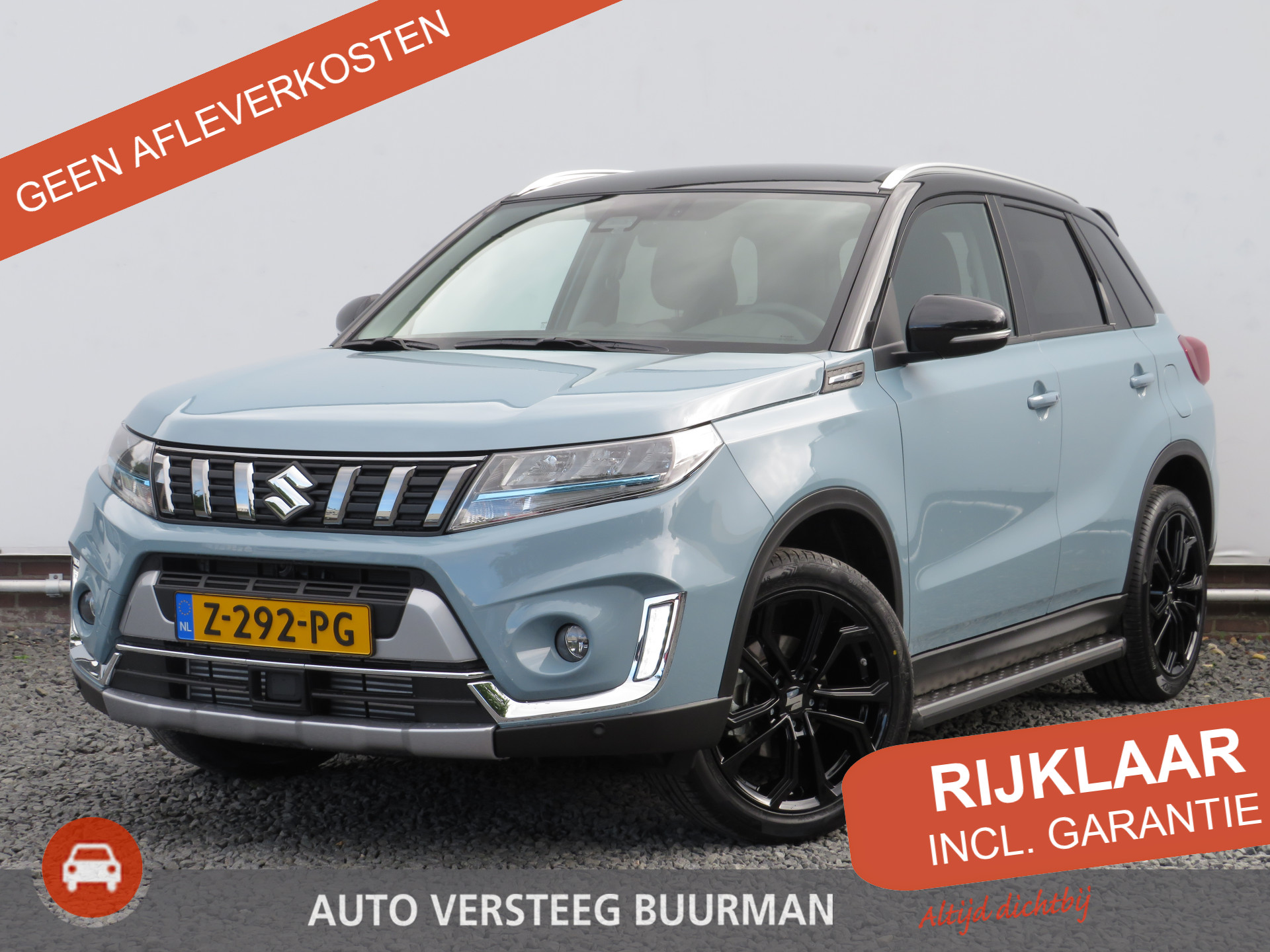 Suzuki Vitara 1.4 Boosterjet Style Smart Hybrid, Trekhaak, Keyless, Dakspoiler, 18 Inch LM velgen, Treeplanken, Stijl