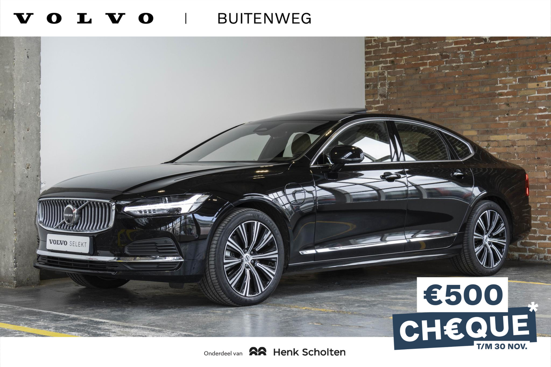 Volvo S90 T8 Automaat AWD Ultimate Bright | Interieur voorverwarming | 360º Camera | Adaptive Cruise Control | Blind Spot | Alarmklasse 3 | Elektrisch bedienbare voorstoelen | Nappa Leder interieur