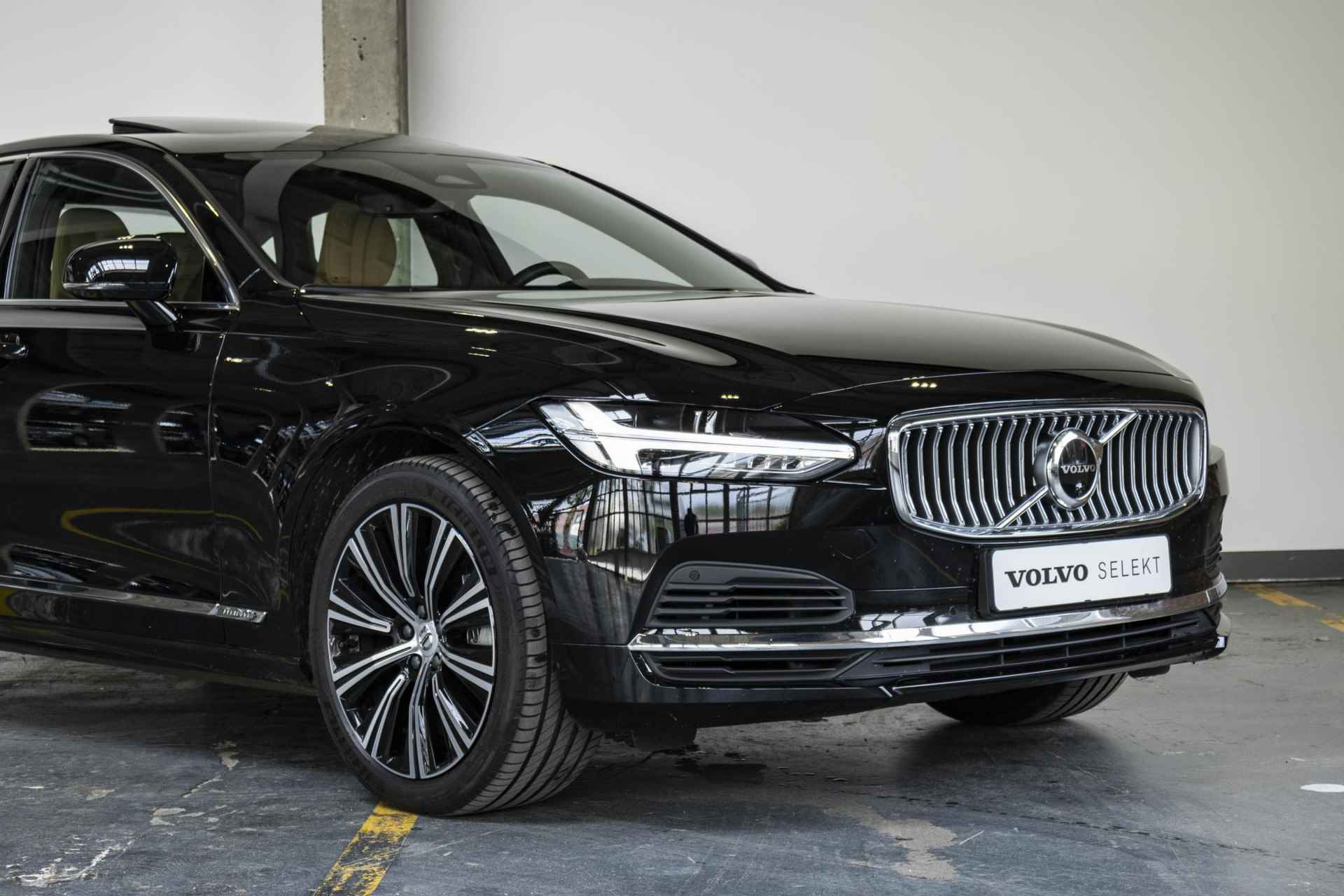 Volvo S90 T8 Automaat AWD Ultimate Bright | Interieur voorverwarming | 360º Camera | Adaptive Cruise Control | Blind Spot | Alarmklasse 3 | Elektrisch bedienbare voorstoelen | Nappa Leder interieur - 9/46