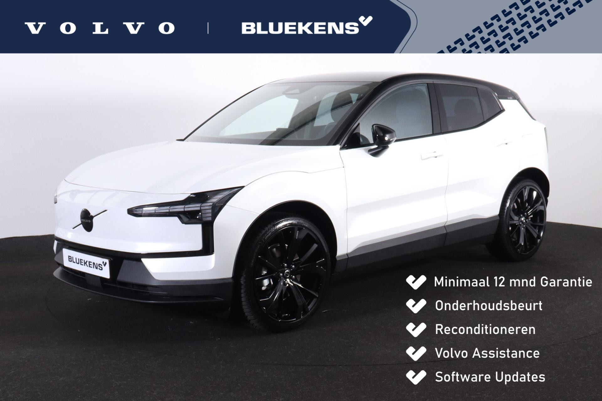 Volvo EX30 Single Motor Extended Range Plus 69 kWh -Adaptive Cruise Control - Pine interieur - Climate pack - Parkeercamera achter - Harman Kardon Audio - Elektrisch bedienbare voorstoelen - Verwarmde voorstoelen & stuur - Parkeersensoren voor & achter - Draadloze tel. lader - Extra getint glas - 21' LMV