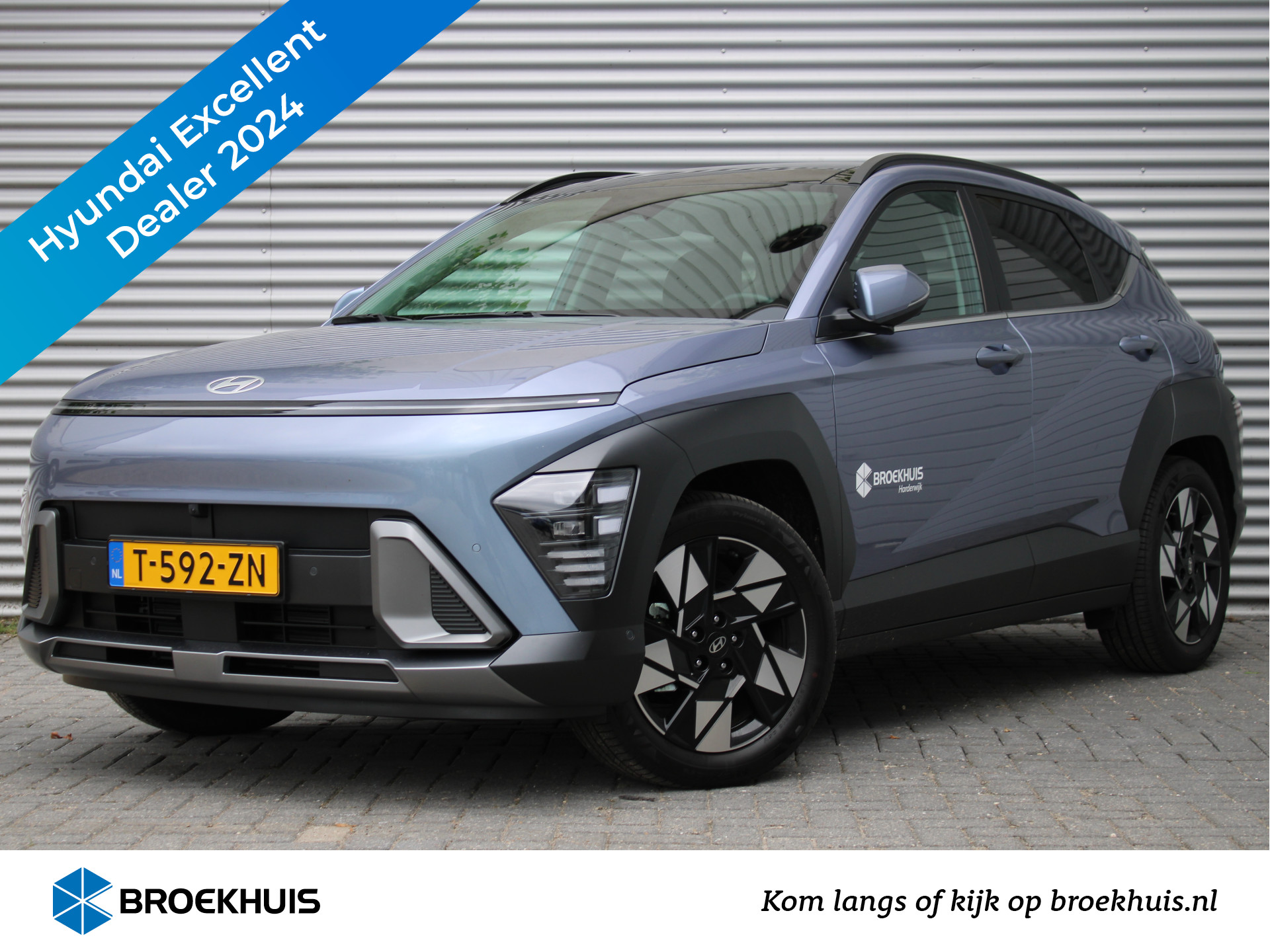 Hyundai KONA 1.6 GDI HEV Premium Sky DEMO-DEAL! | Afn. Trekhaak | Schuif-/Kanteldak | Elektr. Stoelen | Stoelkoeling/Verwarming | 360 Camera