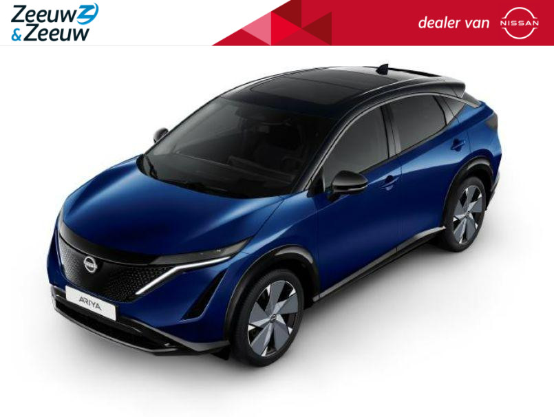 Nissan Ariya e-4ORCE Evolve 91 kWh | € 11.000,= VOORRAAD VOORDEEL | 600NM KOPPEL | 4 WD | 1500KG TREKGEWICHT |20 INCH VELGEN |