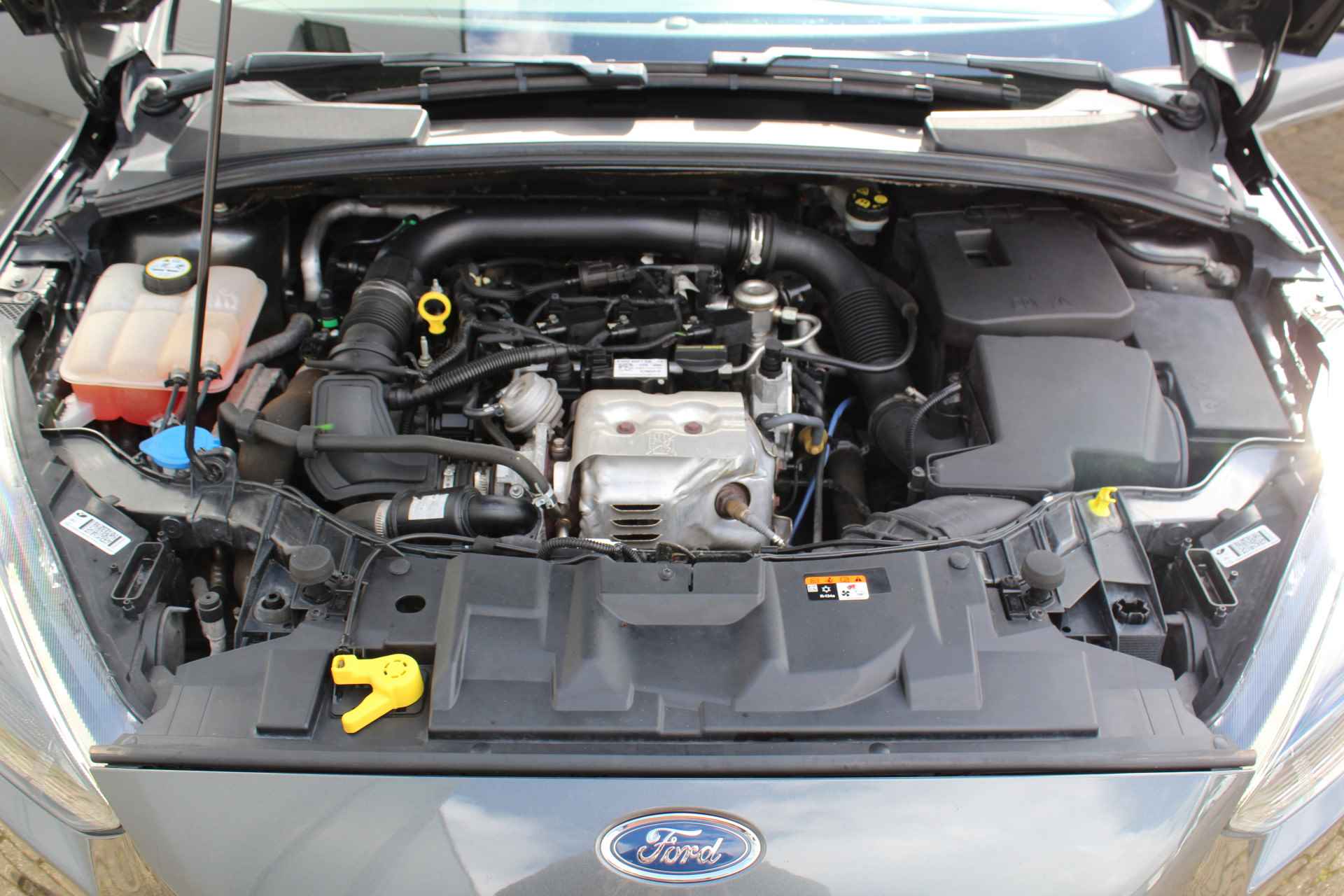 Ford Focus 1.0-125pk Titanium. Fijn rijdende en goed onderhouden Ford Focus hatchback. Volautm. airco dual, cruise control, multifunctioneel stuurwiel, boordcomputer, navigatie, telefoonvoorb., metallic lak, LM wielen, elektr. ramen en spiegels etc. - 5/38