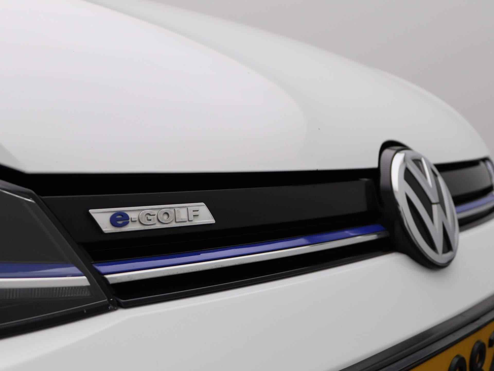 Volkswagen e-Golf E-DITION | Warmtepomp | Navi | Adaptive Cruise | LED | PDC V+A | Spiegel-pakket | 12 Maand BOVAG Garantie! | - 35/37