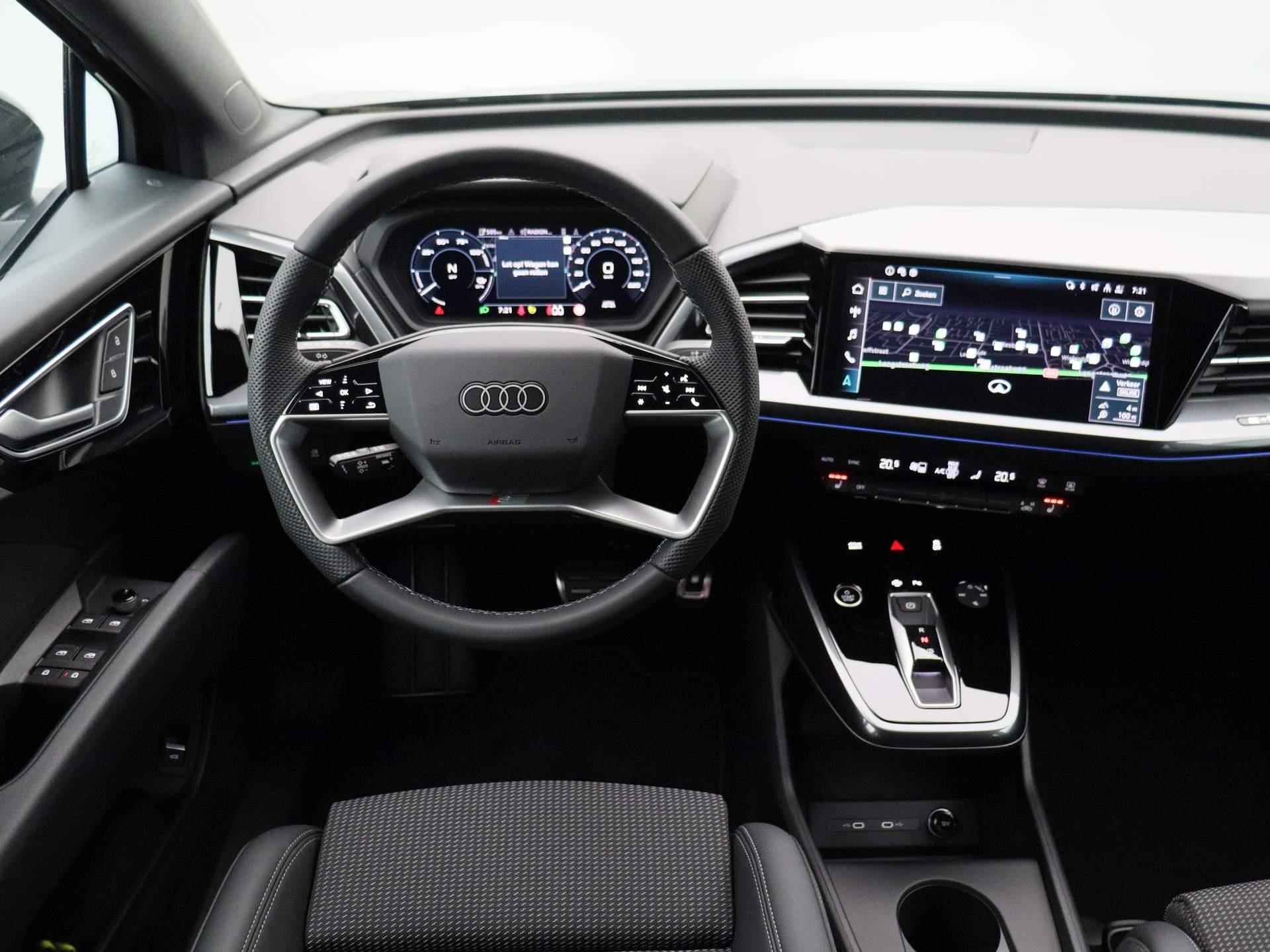 Audi Q4 Sportback e-tron 45 Edition 82 kWh 286 PK | S-line interieur | Automaat | Navigatie | Cruise Control | Trekhaak | Parkeersensoren | Stoelverwarming | Apple Carplay | Android Auto | Lichtmetalen velgen | Climate Control | - 8/46