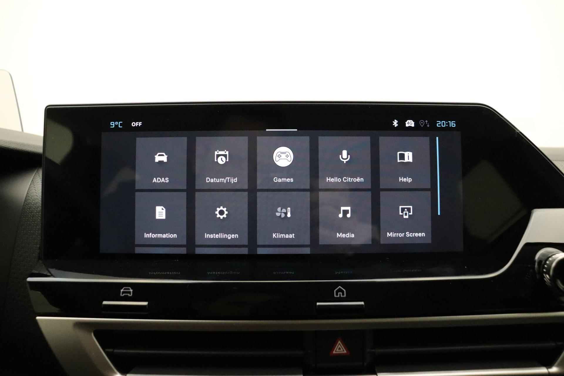 Citroen C4 Hybrid 136 Max | Nieuw model! | Automaat | Comfort stoelen en -vering | Rondom zicht camera | Apple Carplay/Android Auto | Head Up-display | Adaptive Cruise Control | Climate Control - 24/38