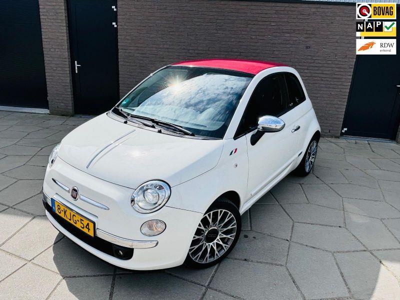 Fiat 500C 0.9 TwinAir Lounge|CABRIO|AIRCO |LEDER |ROOD dak|veel Chrome