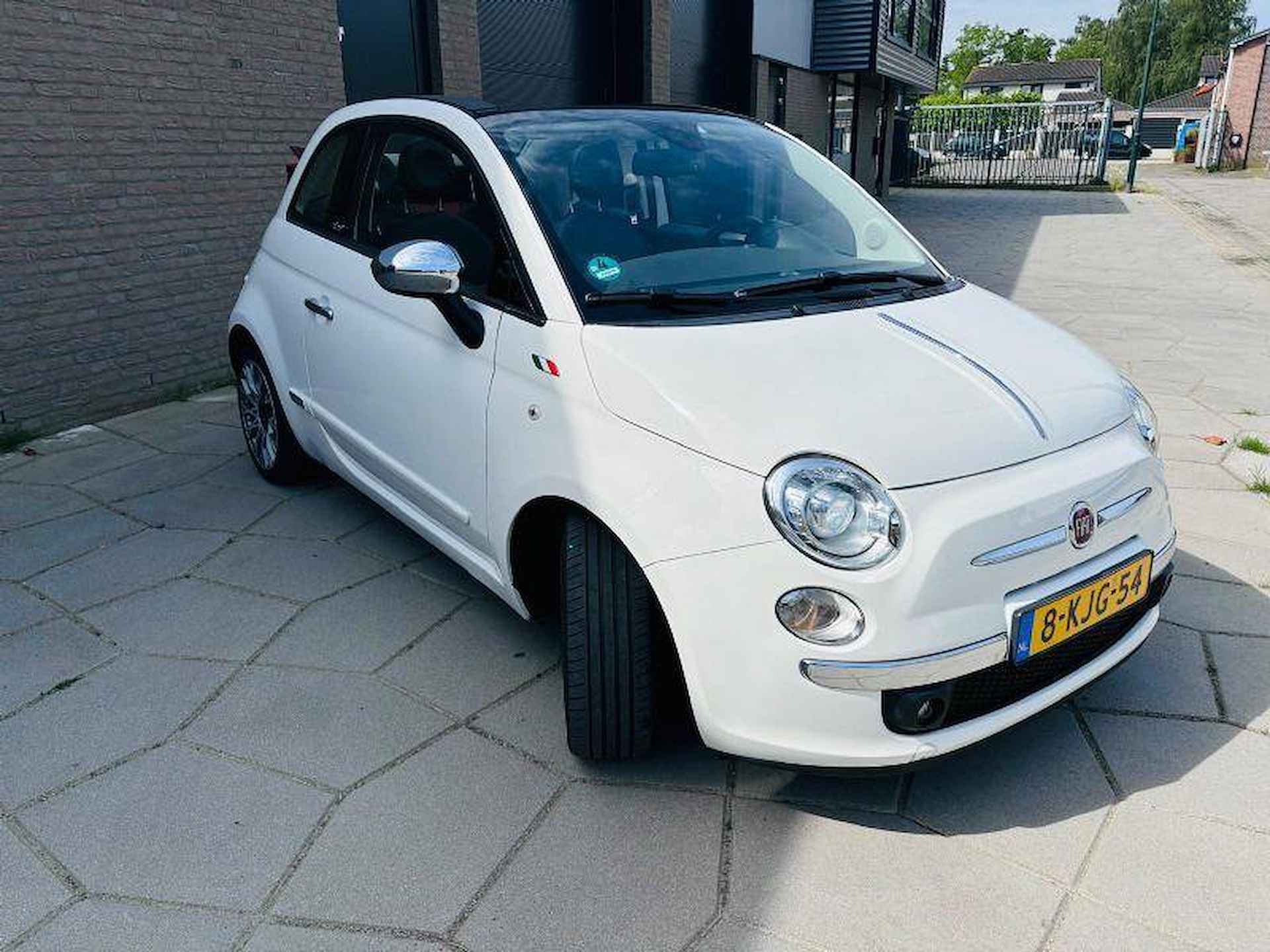 Fiat 500C 0.9 TwinAir Lounge|CABRIO|AIRCO |LEDER |ROOD dak|veel Chrome - 7/24