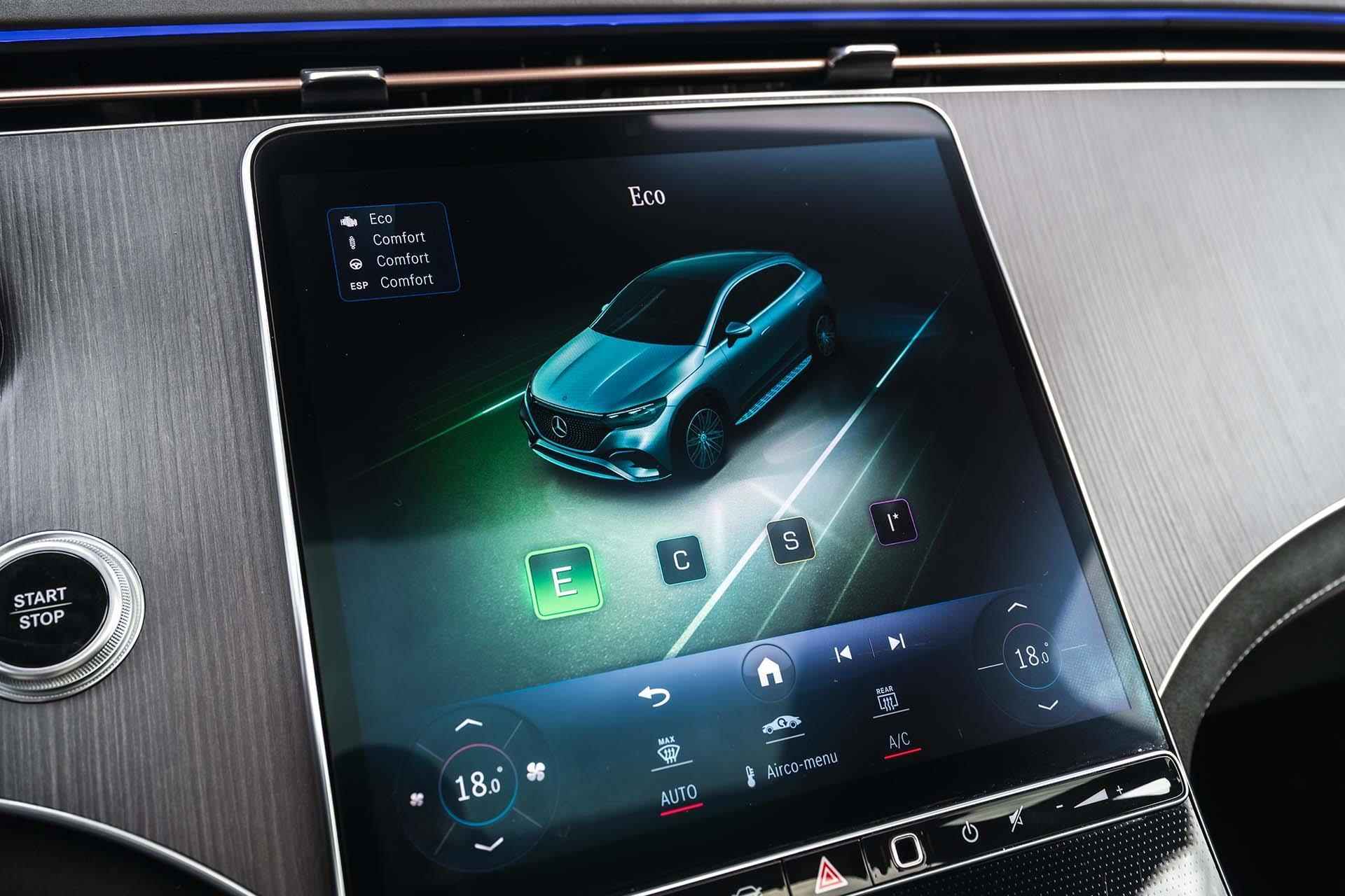 Mercedes-Benz EQE SUV 350+ AMG Premium | Trekhaak | Burmester 3D | Panoramadak | Rij-Assistentiepakket + | Smaragd Groen | 360-camera | Luchtvering | Digital Light | 22" | Keyless Entry | Apple Carplay | - 33/41