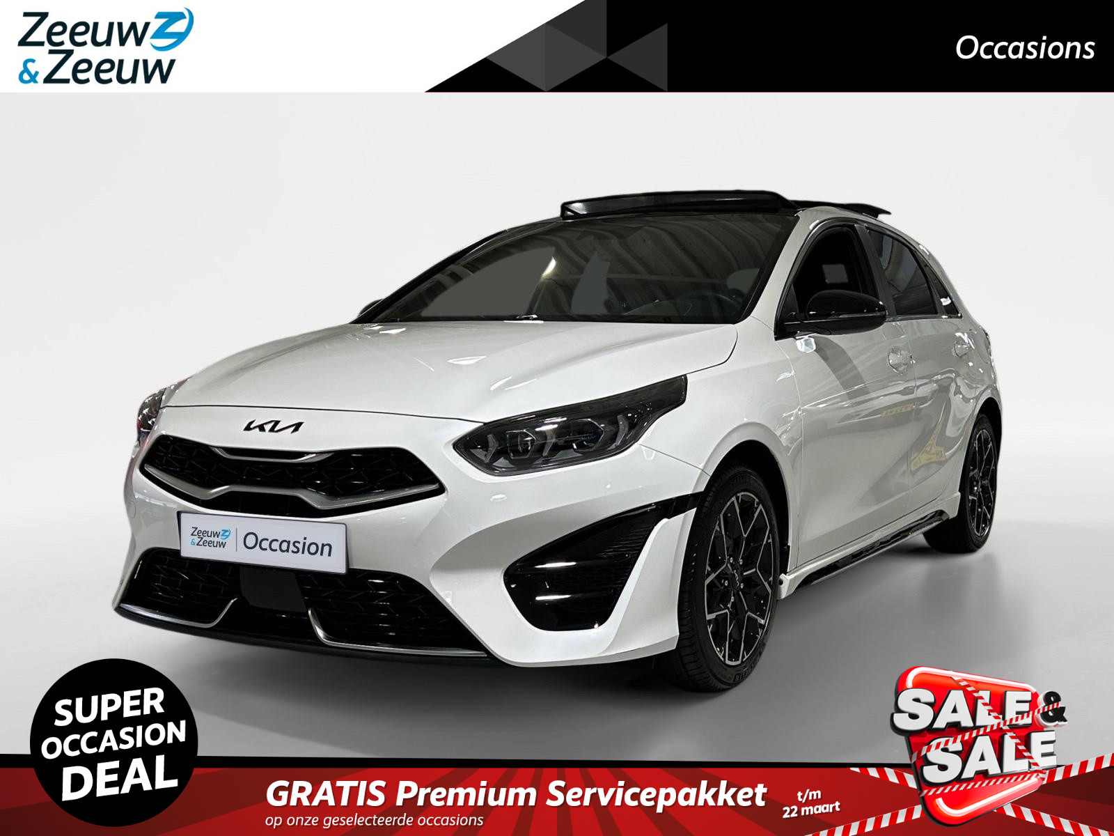 Kia Ceed 1.0 T-GDi GT-Line | Navi | Apple Carplay/ Android Auto | Stoel + Stuurverwarming | Schuif/ Kanteldak | Parkeersensoren + Camera Achter| 17” Lichtmetalen Velgen | Dodehoekdetectie | Rijstrooksensor met Correctie | Licht+ Regensensor