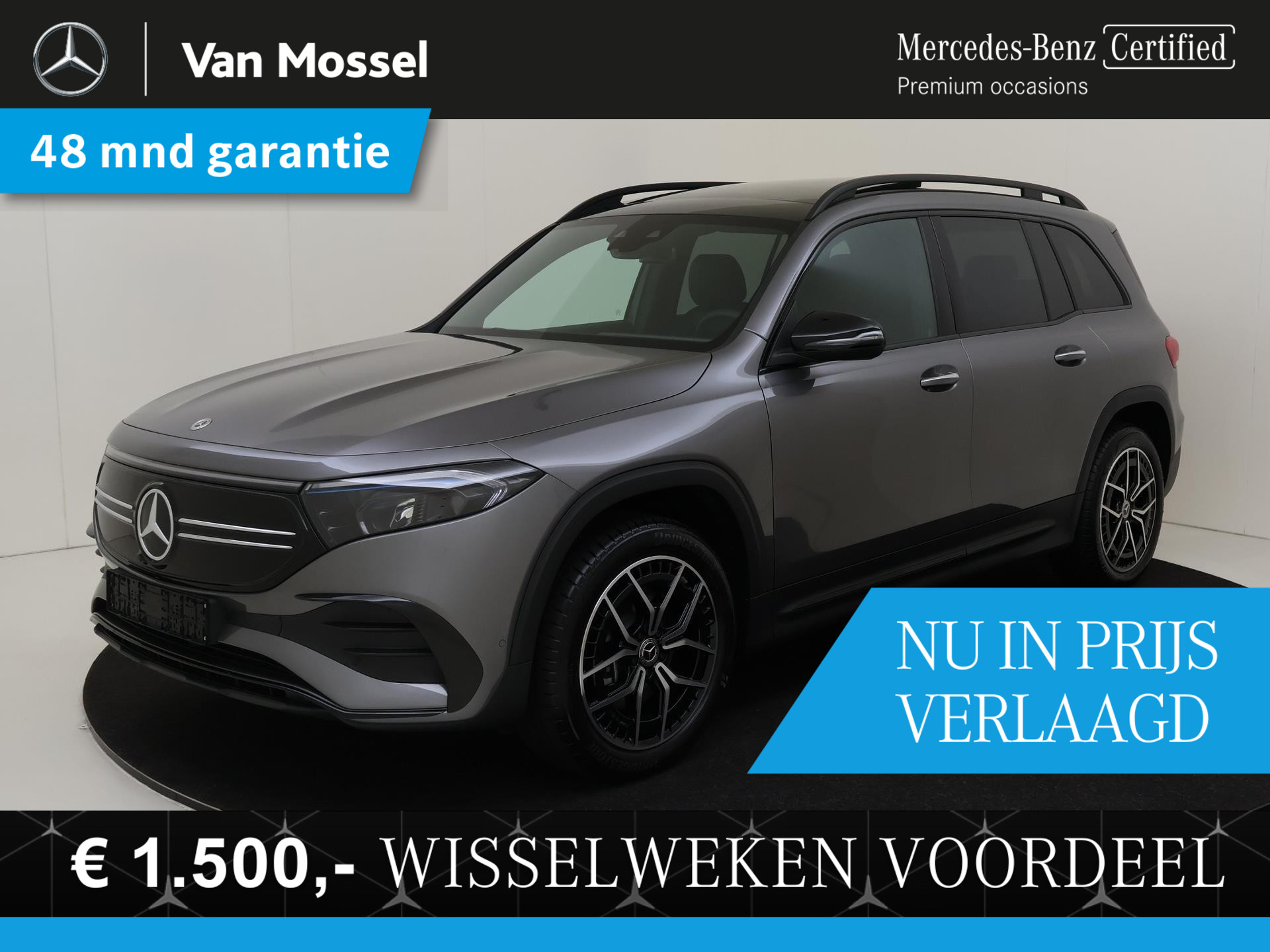 Mercedes-Benz EQB 300 AMG Line / Panoramadak / Premium Pakket / Night Pakket / Carplay / NU €11.000,- korting!