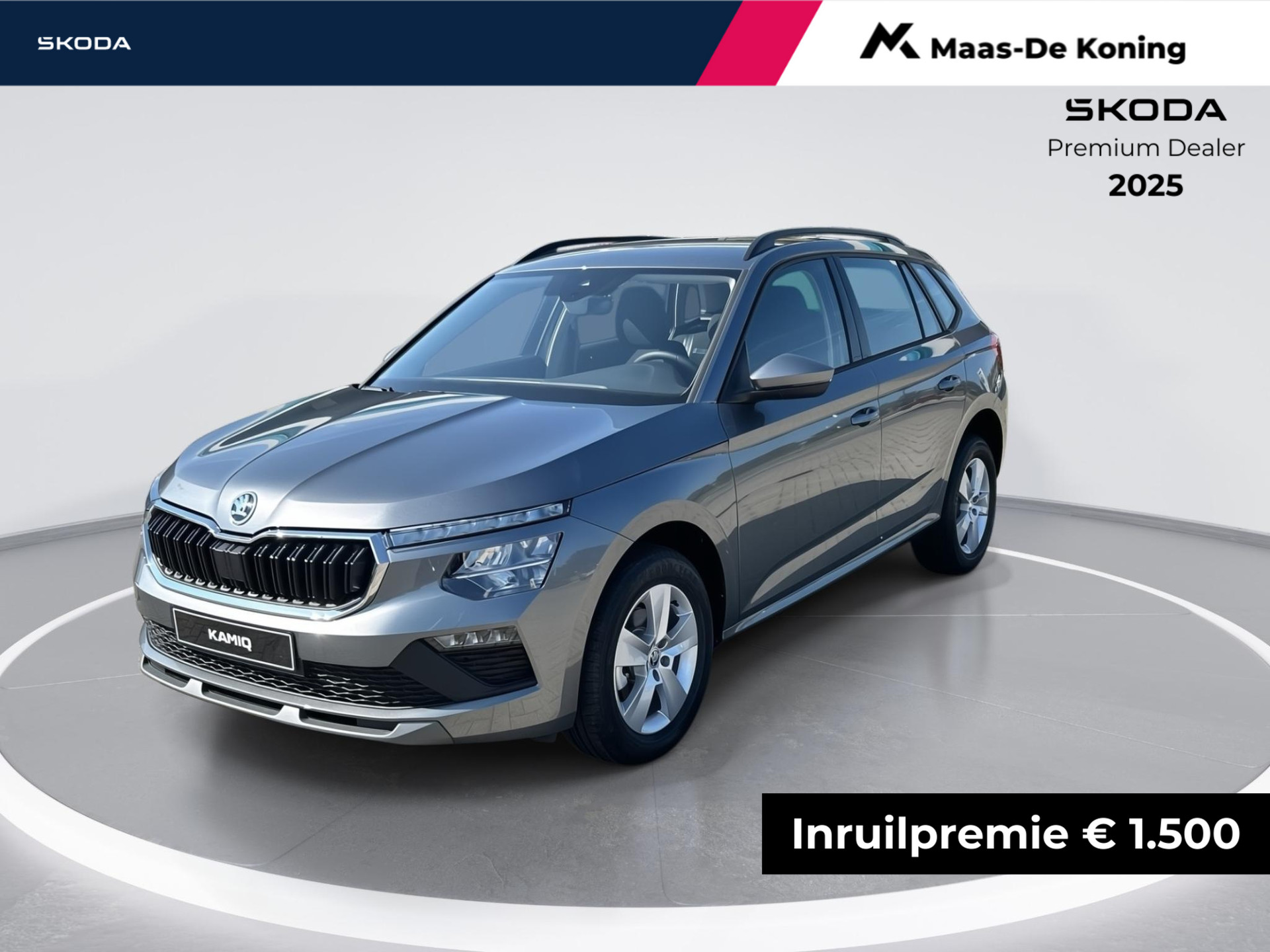 Škoda Kamiq Selection 1.0 TSI 85 kW / 115 PK SUV 6 versn. Hand | Graphite grey | wegklapbare trekhaak | Private lease deal €395,- |