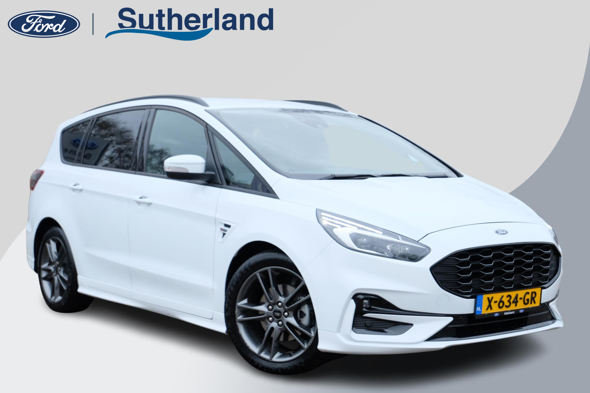 Ford S-Max 2.5 Hybrid ST-Line 190pk | Adaptieve Cruise | 2023 | Full LED | Afneembare Trekhaak 1.750kg Trekgewicht | Verlengde fabrieksgarantie tot 02-2027 bij viaBOVAG.nl