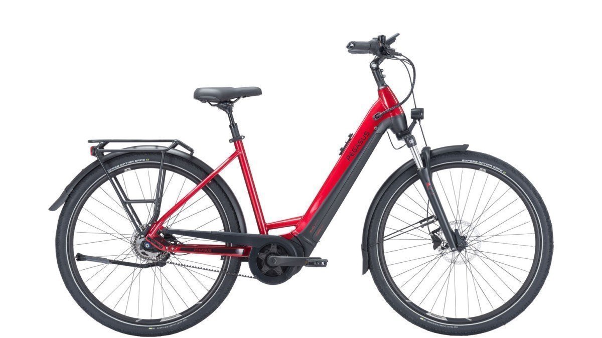 PEGASUS Premio EVO 5F Belt 500wh Lage instap Hyper Red 28" 50cm 2024