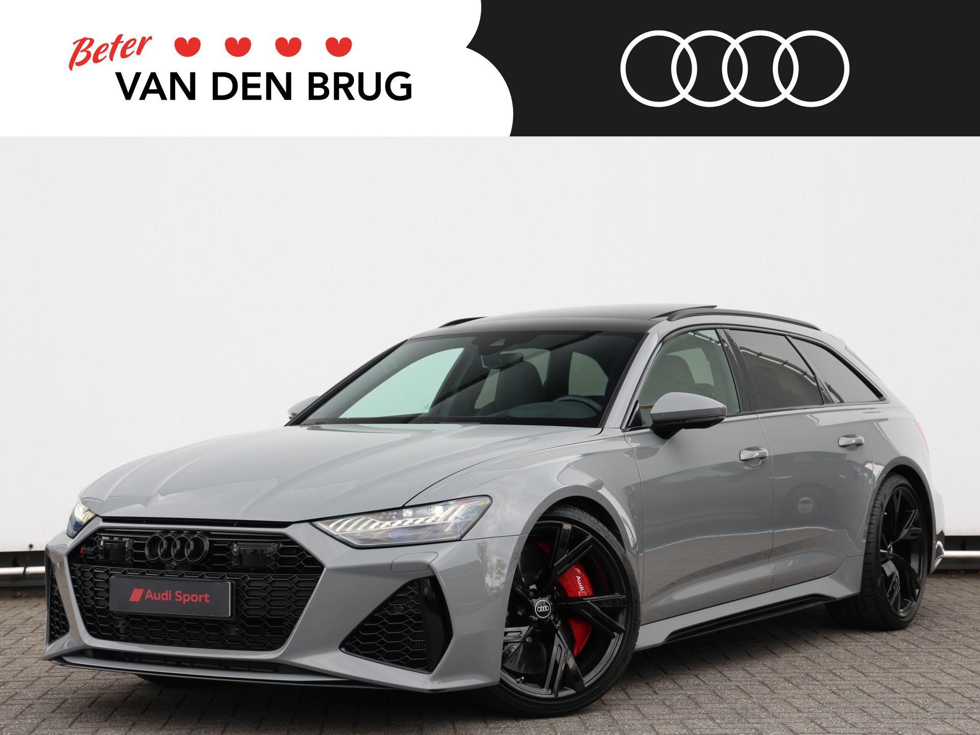 Audi RS6 Avant 4.0 TFSI 600 PK quattro | Keramisch | 305 km/u | RS Dynamic plus | Vierwielsturing | B&O | Pano | Servo | Trekhaak | 22" | Head-up | Matrix Laser