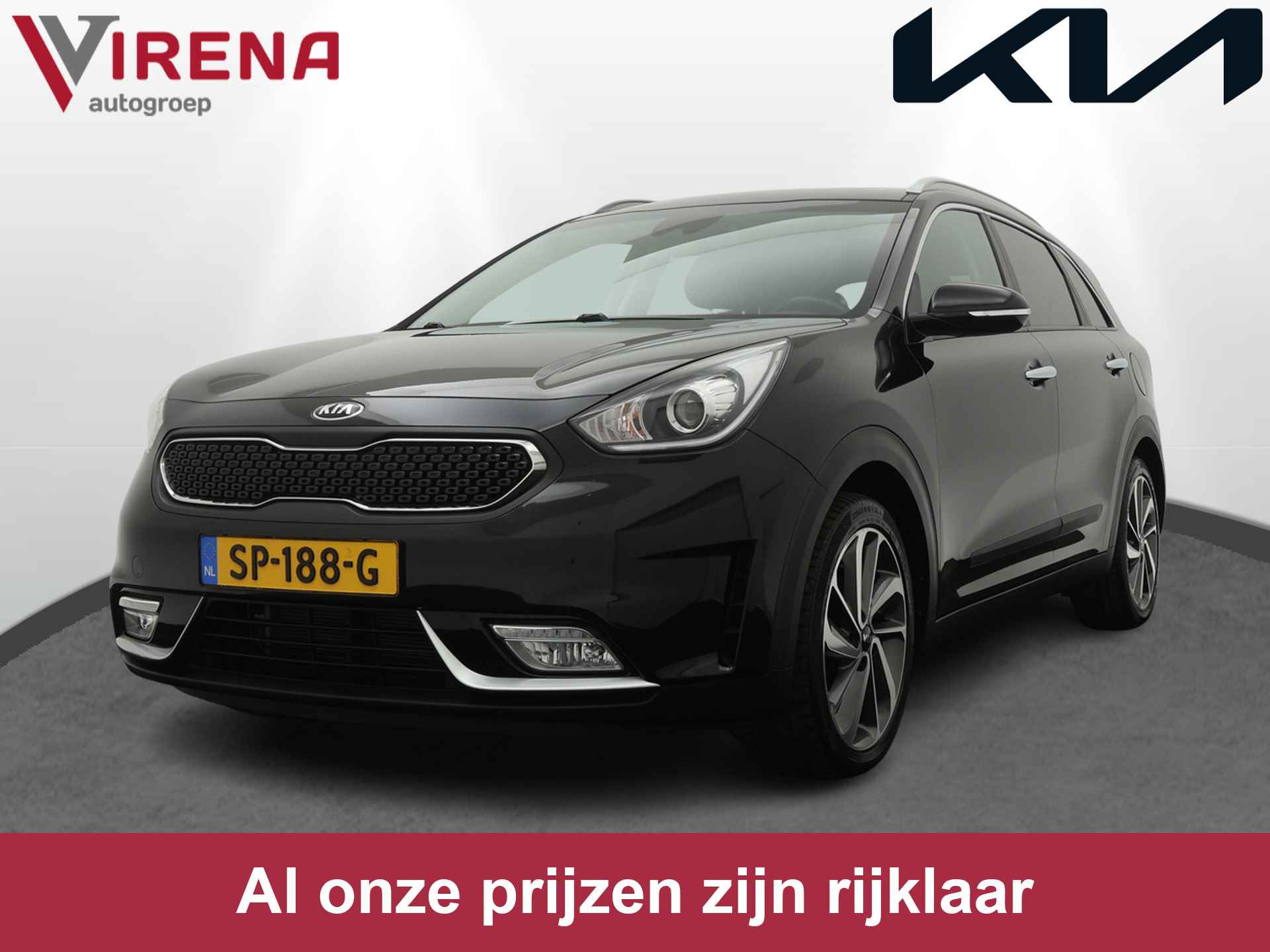 Kia Niro 1.6 GDi Hybrid Design Edition - Navigatie - Open dak - Stoelverwarming - 18" Lichtmetalen velgen - Fabrieksgarantie tot 05-2025 - 1/50