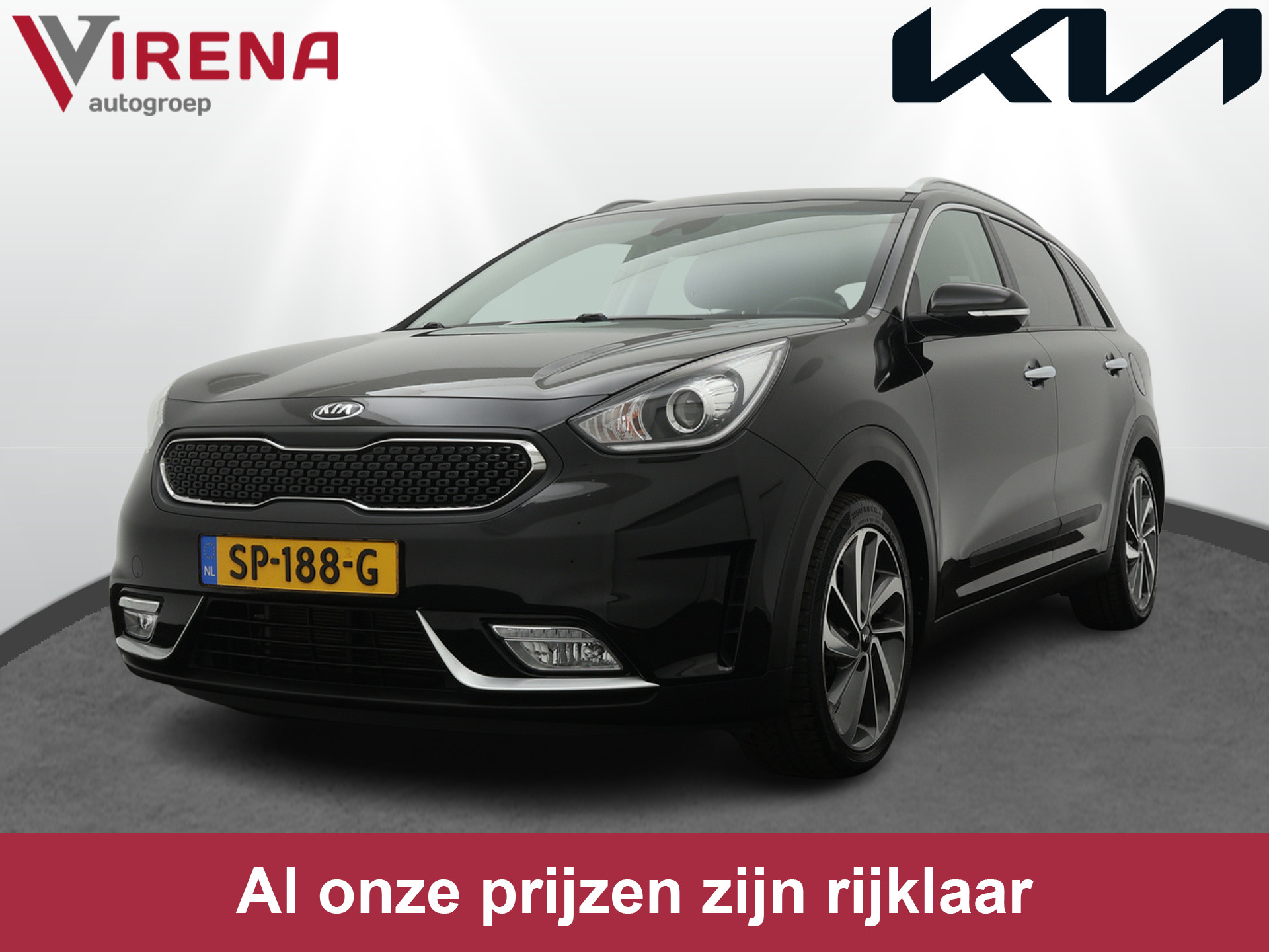 Kia Niro 1.6 GDi Hybrid Design Edition - Navigatie - Open dak - Stoelverwarming - 18" Lichtmetalen velgen - Fabrieksgarantie tot 05-2025