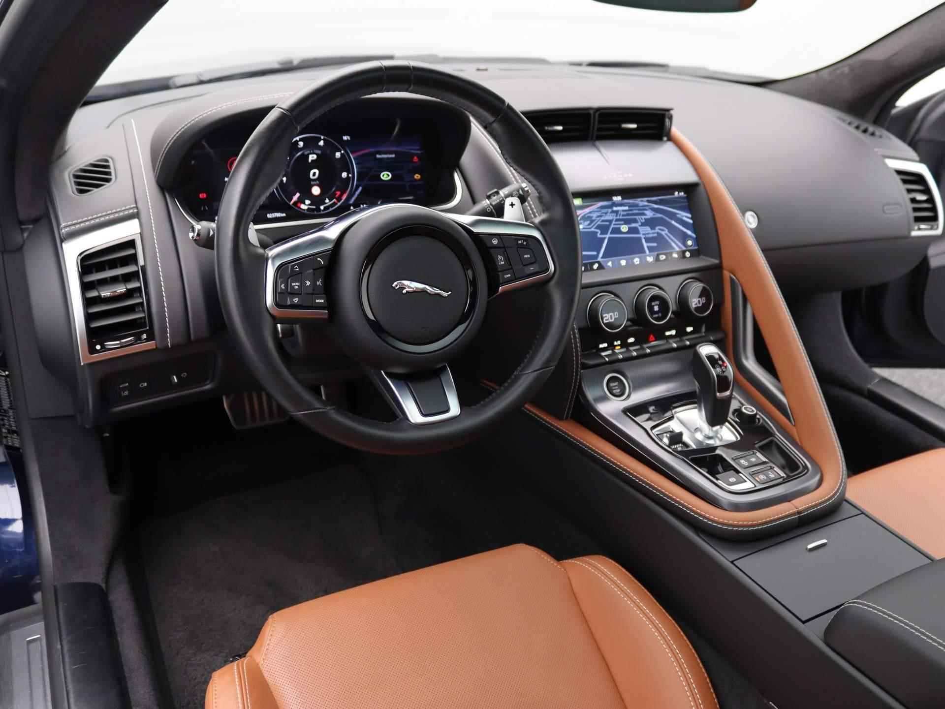 Jaguar F-TYPE P300 R-Dynamic | NP 124.531,- | Panorama Dak | Performance Remmen + Seats | Blind Spot Assist |  Kleppenuitlaat af-fabriek | Stoelverwarming + Koeling - 20/48