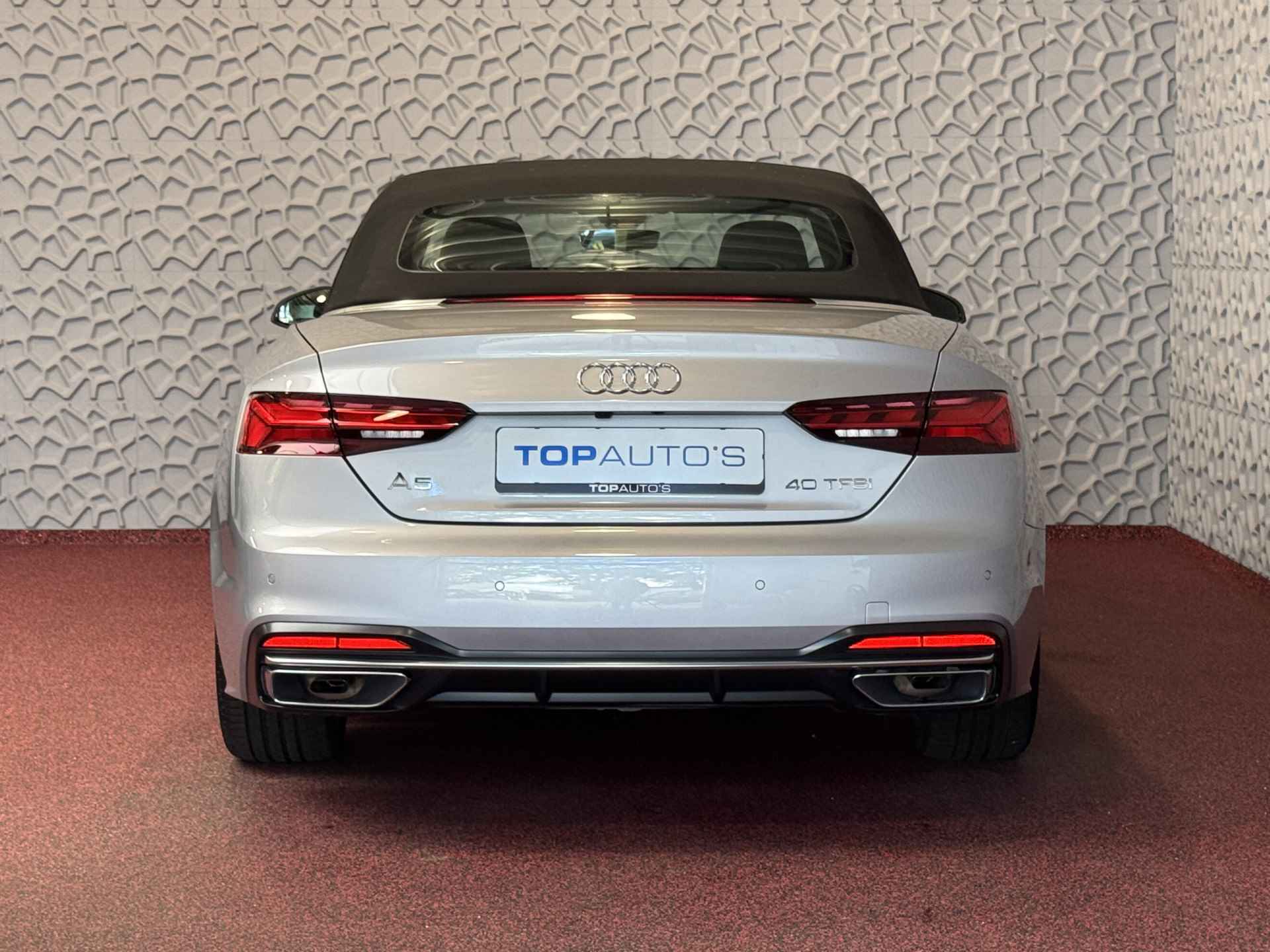 Audi A5 Cabriolet 40 TFSI 204 PK ADVANCED LEER NAVI CAMERA NEK/STOELVERW. ADAP.CRUISE 06/2024 80.000.- NWPRS - 6/89