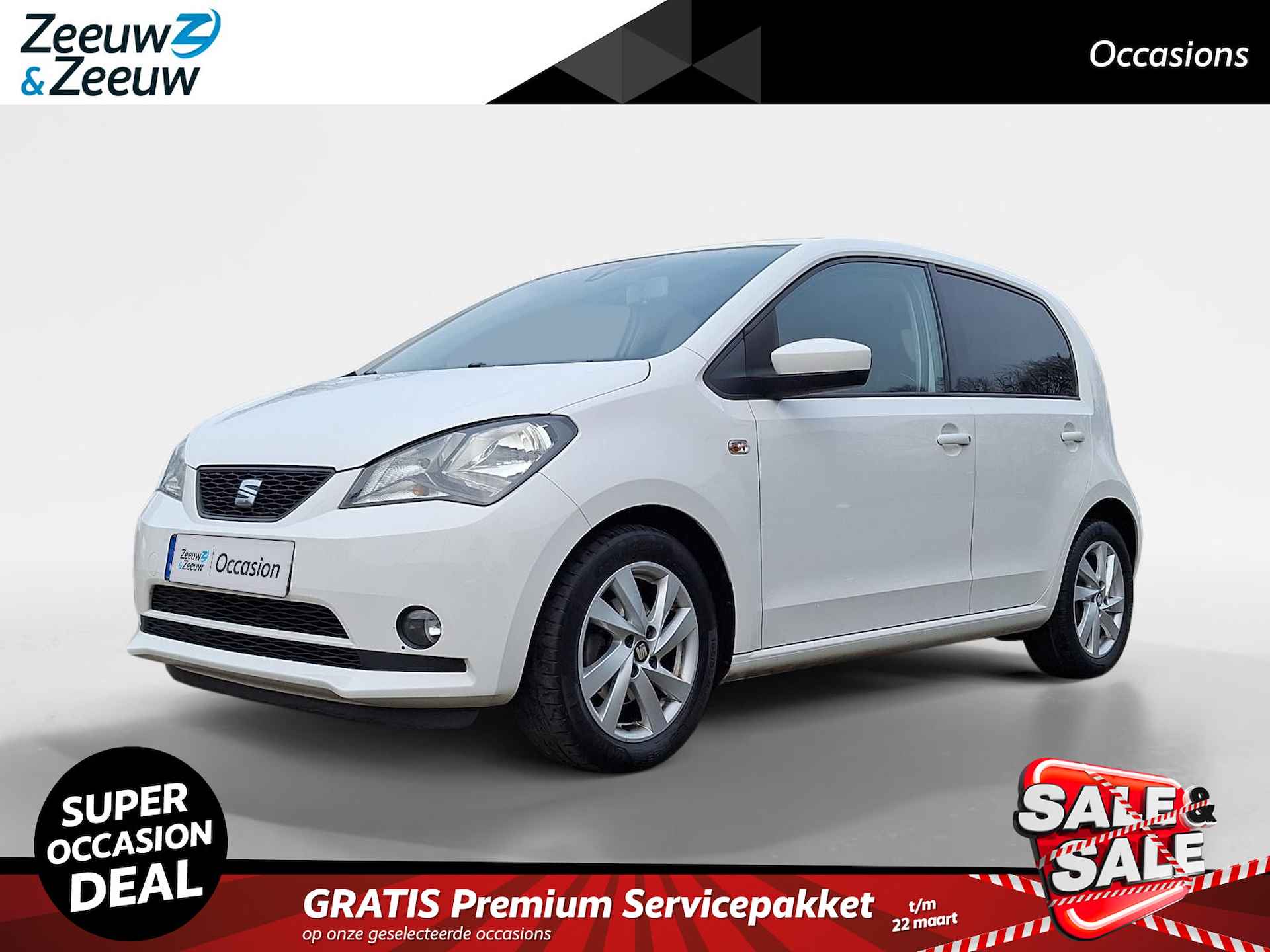 SEAT Mii 1.0 Sport Connect | Airco | Parkeersensoren | 15" Lichtmetaal | Cruisecontrol | Seat Sound System |