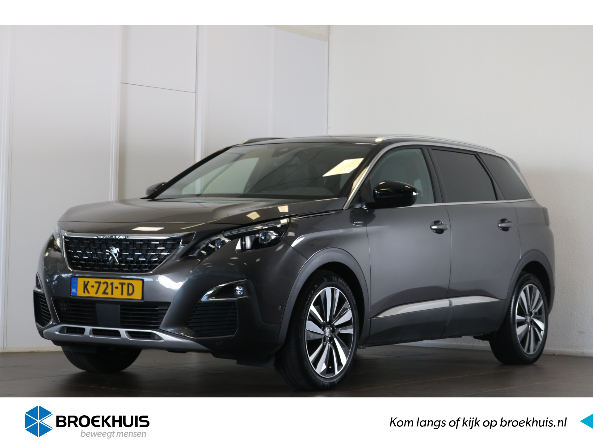 Peugeot 5008 1.2 PureTech 130PK GT-Line Automaat EAT8 | Navi | Adaptive Cruise | Clima | Camera | Panoramadak | Elektrische Achterklep | Parkeersensoren V+A | Keyless | 19" Lichtmetaal | Metallic |