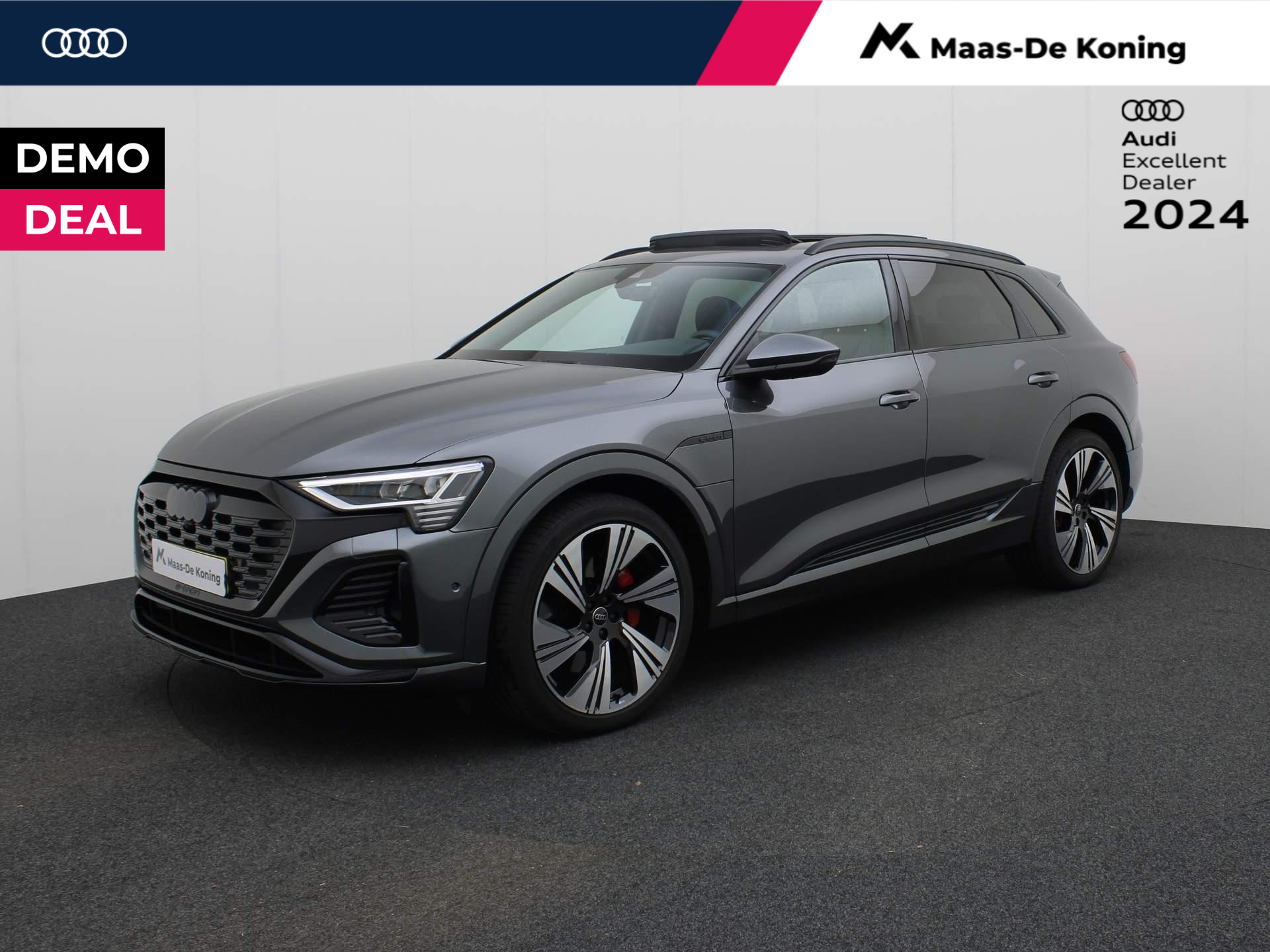 Audi Q8 e-tron 55 quattro S Edition 115 kWh/408PK · Panoramadak · Velgen 22" · Achteruitrijcamera ·