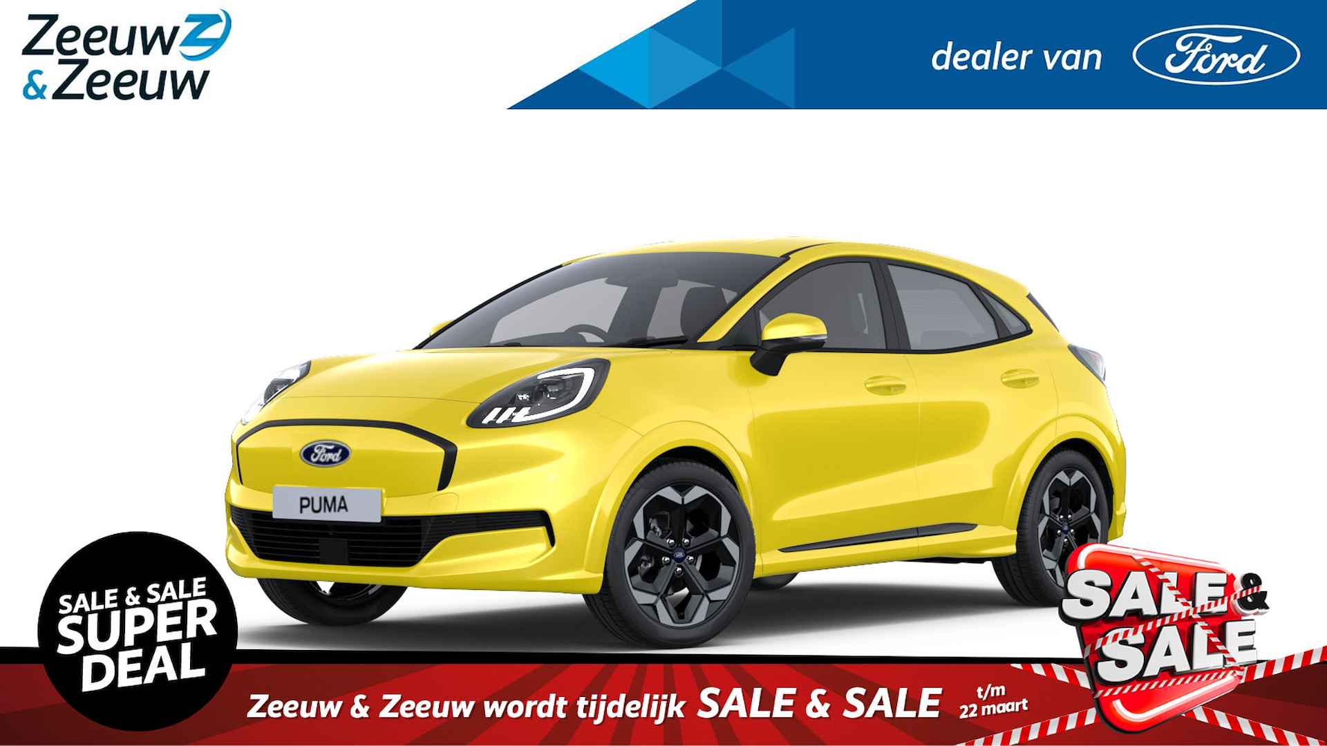 Ford Puma Gen-E Premium 44 kWh  | Nieuw te bestellen bij Zeeuw & Zeeuw Ford Alphen | Prijs inclusief 2000 euro Ford Voordeel | Financiering via Ford Options mogelijk | Automaat