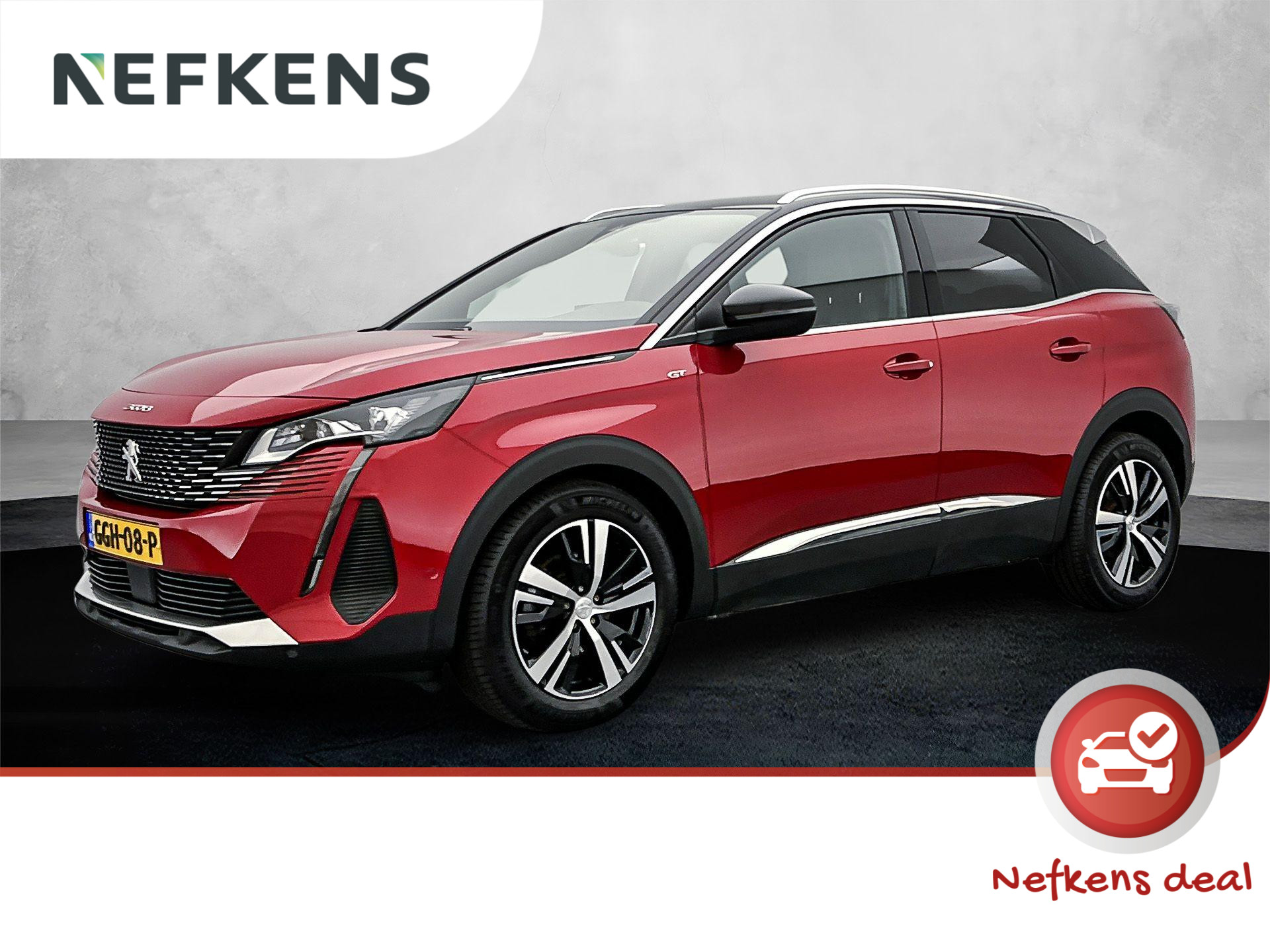 Peugeot 3008 SUV GT 130pk Automaat | Navigatie | Achteruitrijcamera | Full Led koplampen | Adaptieve Cruise Control | Leder/Alcantara | Stoelverwarming | Climate Control | Keyless | Parkeersensoren v+a | Dodehoeksensor | Apple Carplay / Android Auto | Donker getint glas | 18" lichtmetalen velgen |