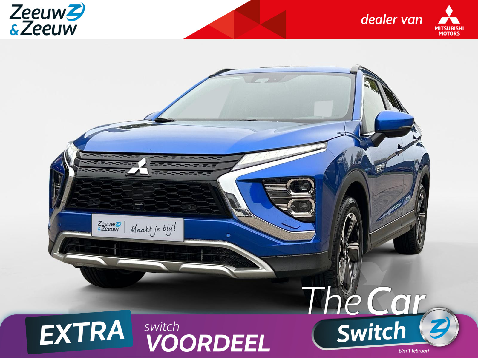 Mitsubishi Eclipse Cross 2.4 PHEV Intense+ | 8500 EURO KORTING | 8 Jaar Garantie | Navi | Camera | Stoelverwarming | Nieuwe Auto