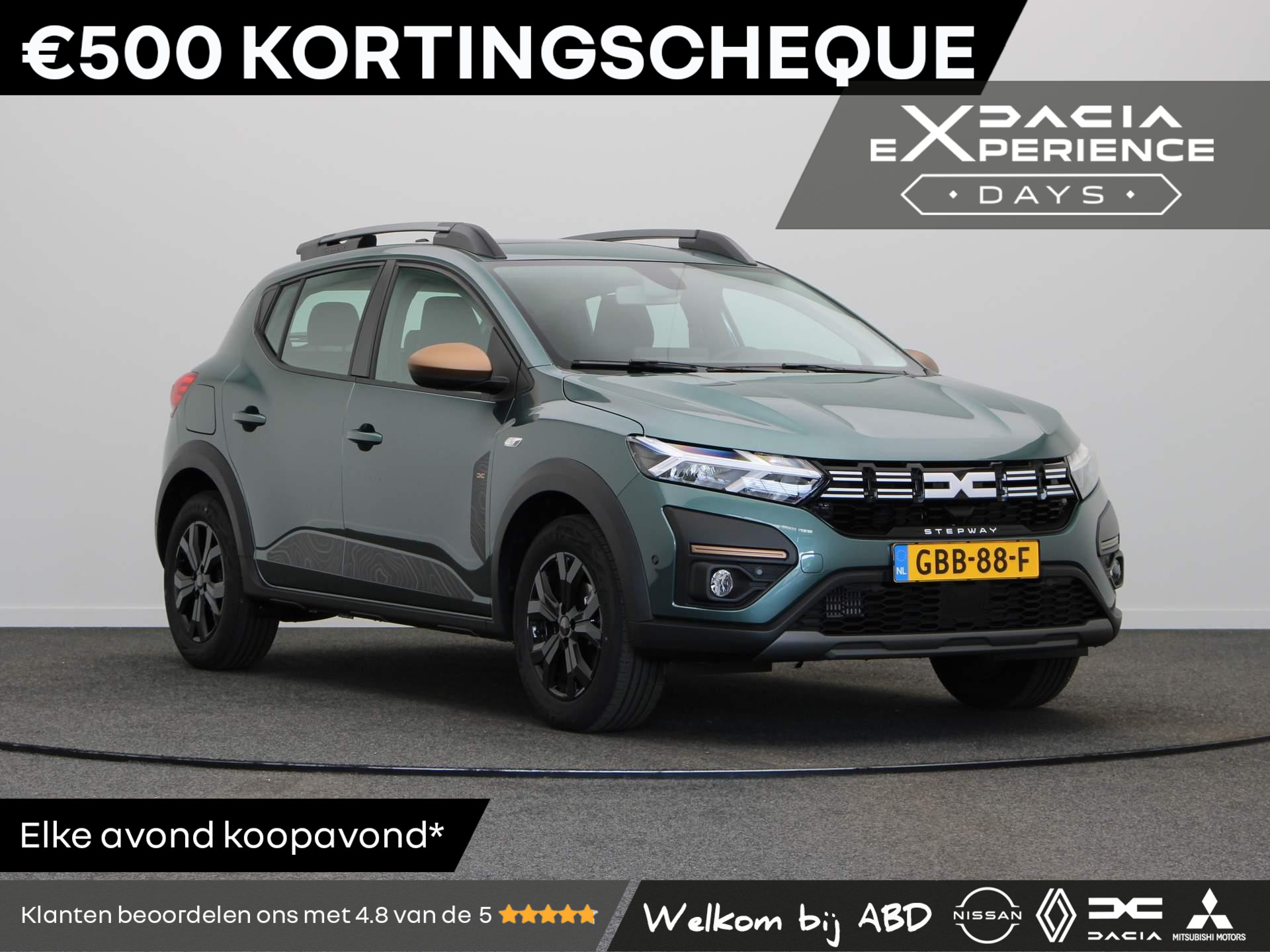 Dacia Sandero Stepway TCe 100pk Bi-Fuel Extreme | Dacia Experience Days  | Elektrisch Schuifdak | Achteruitrijcamera | Stoelverwarming | 16" LM | Climate Control | AppleCarplay / AndroidAuto |